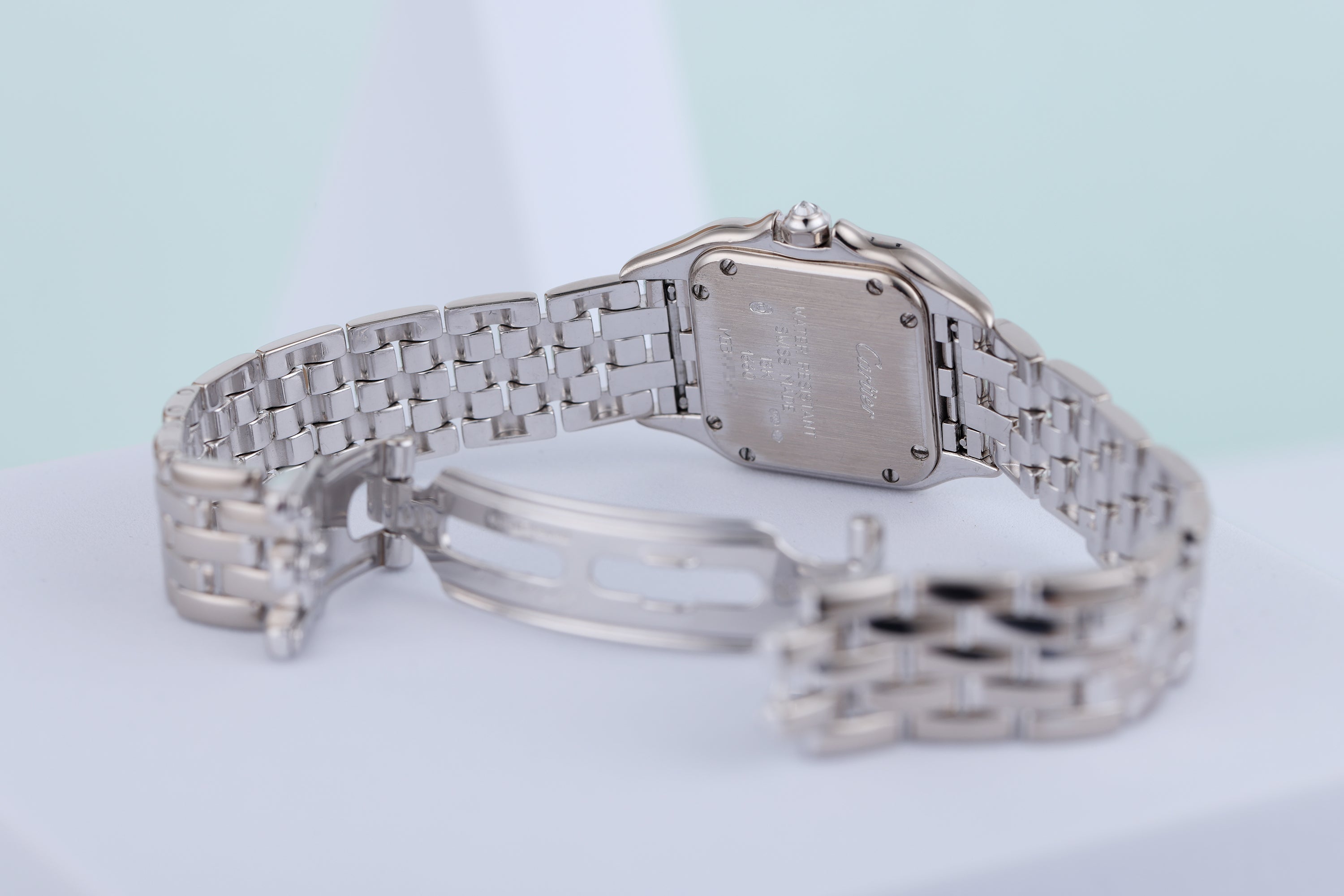 Cartier Panthere | REF. 1660 | Ice Blue Dial | Diamond Bezel, Case & Shoulders | 18k White Gold
