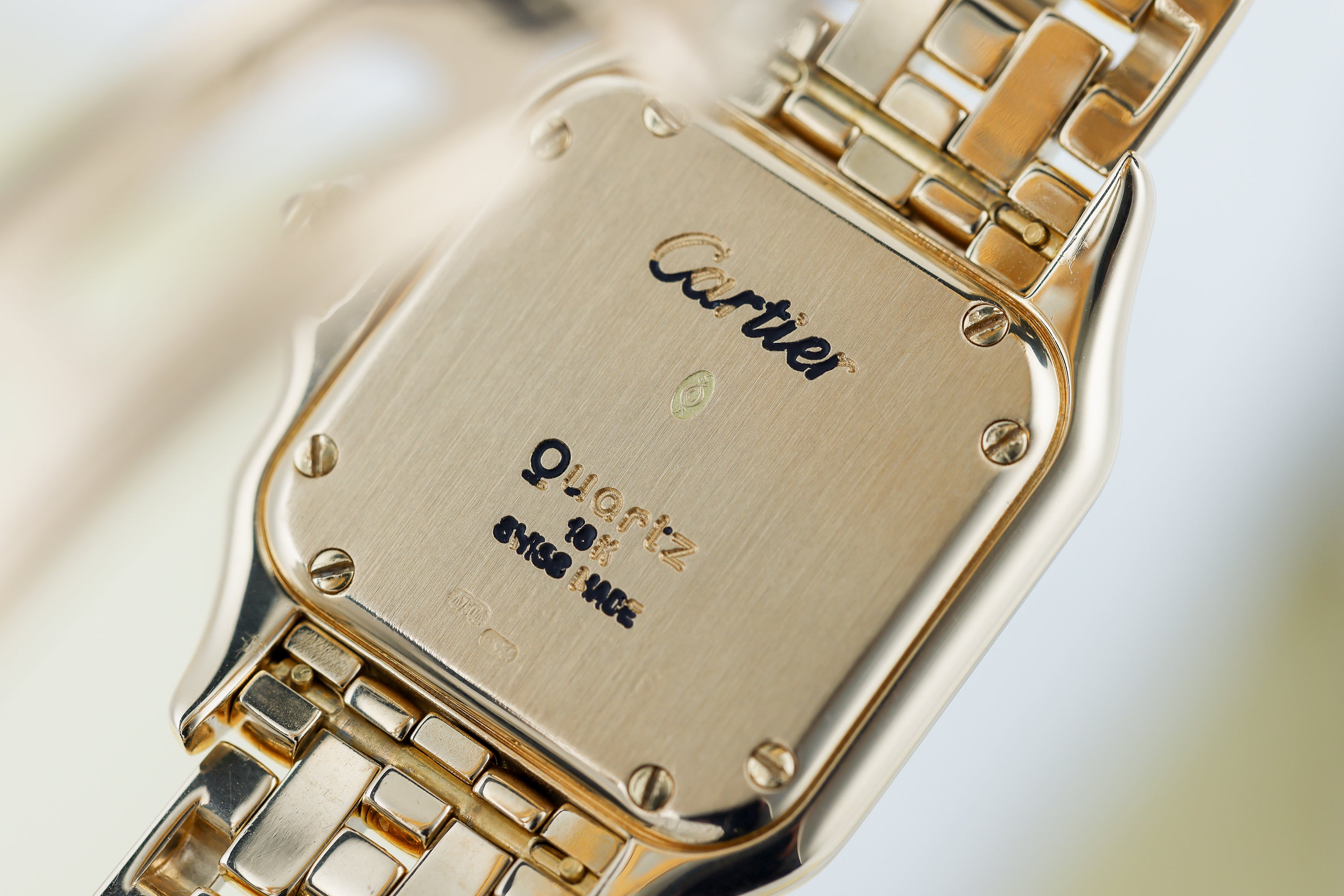 Cartier Panthère | REF. 86691 | Cream-Champagne Dial | Diamond Case & Shoulders | 22mm | 18k Yellow Gold