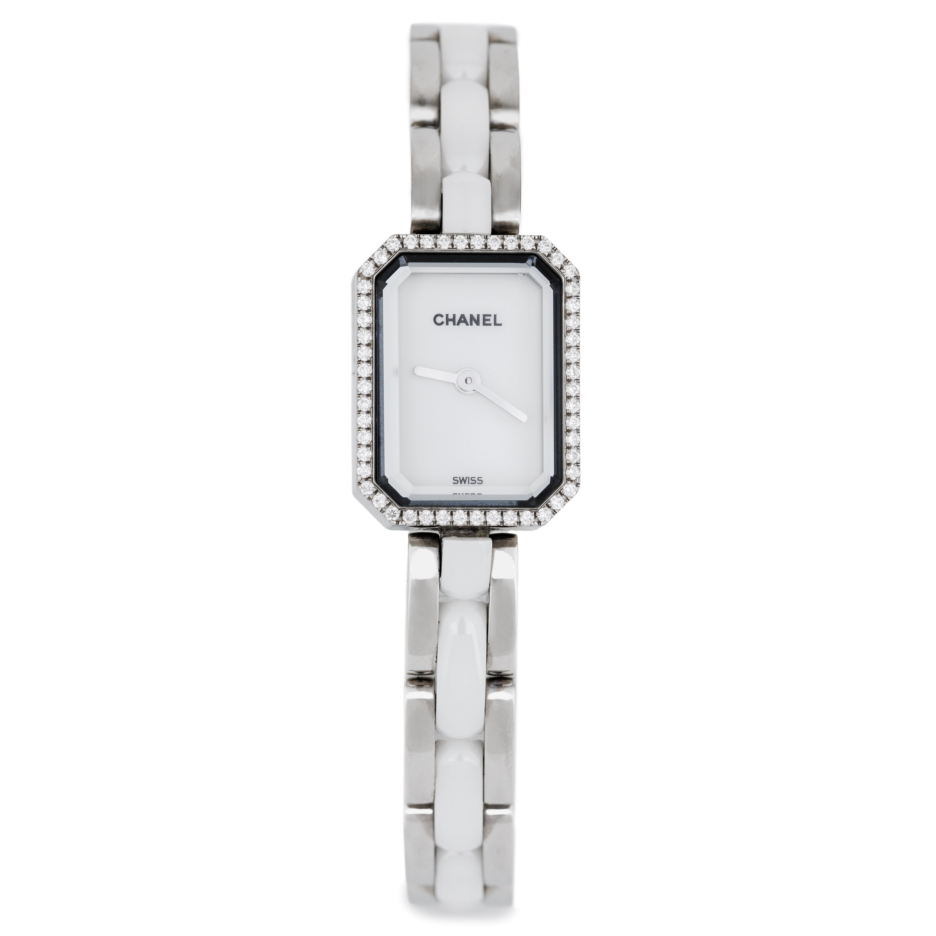 Chanel Première Watch | REF. H2132 | White Ceramic & Steel | Diamond Bezel | 15mm