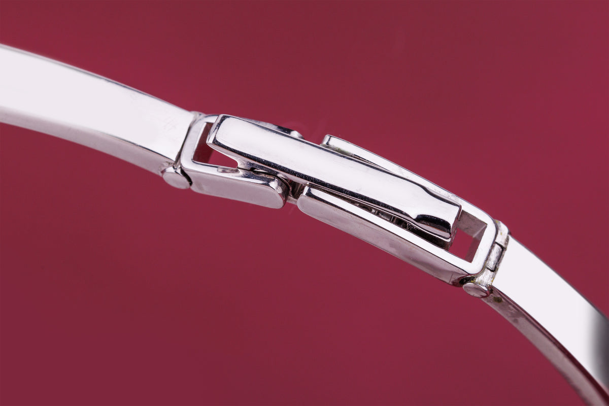 Chopard 1970's Ladies Wristwatch | Pink Rubelite Stone Dial | Pavé Diamonds | 18k White Gold | Manual Wind | 25mm