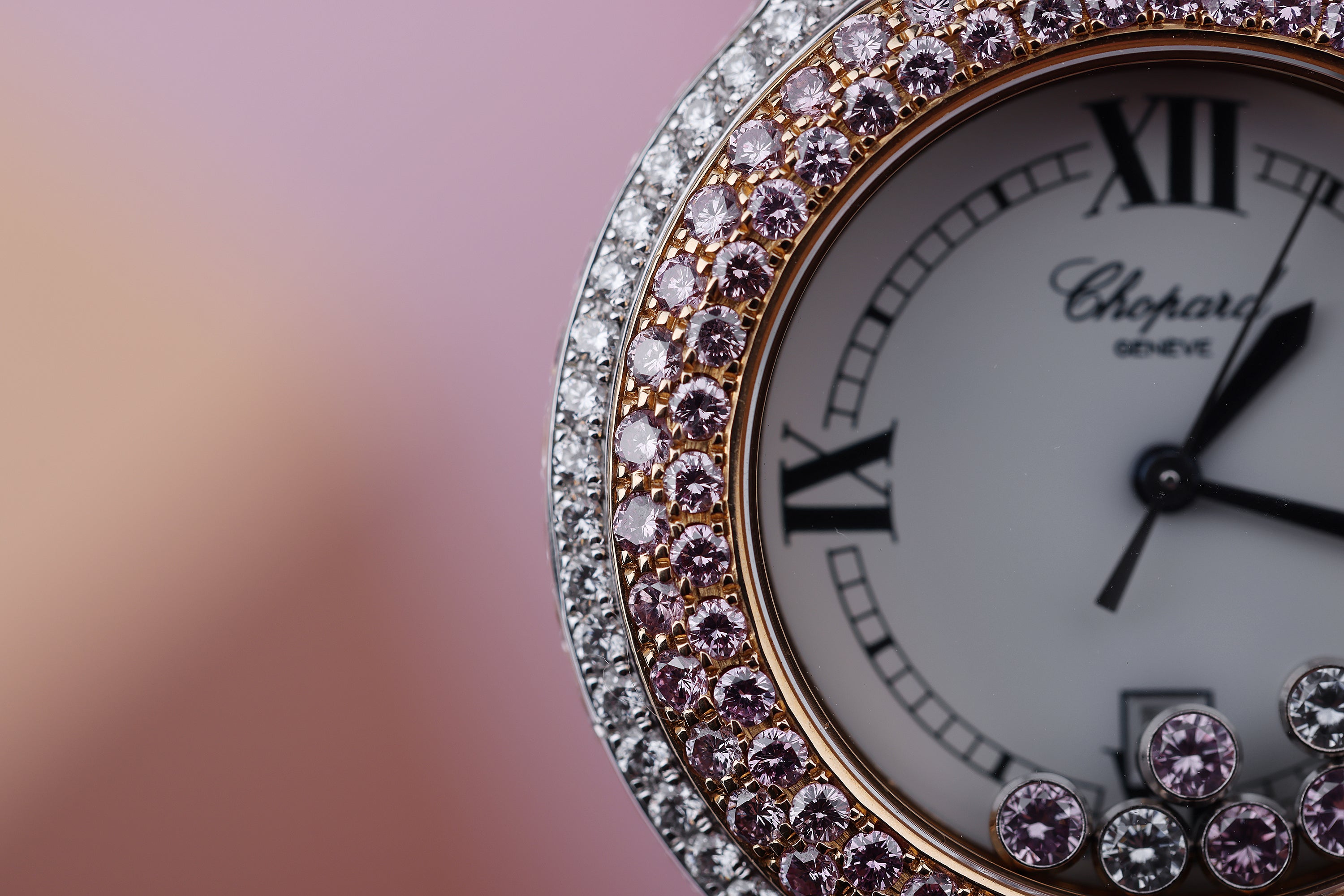 Chopard Happy Sport | REF. 4144 | Pink & White Diamonds | 18k White & Rose Gold