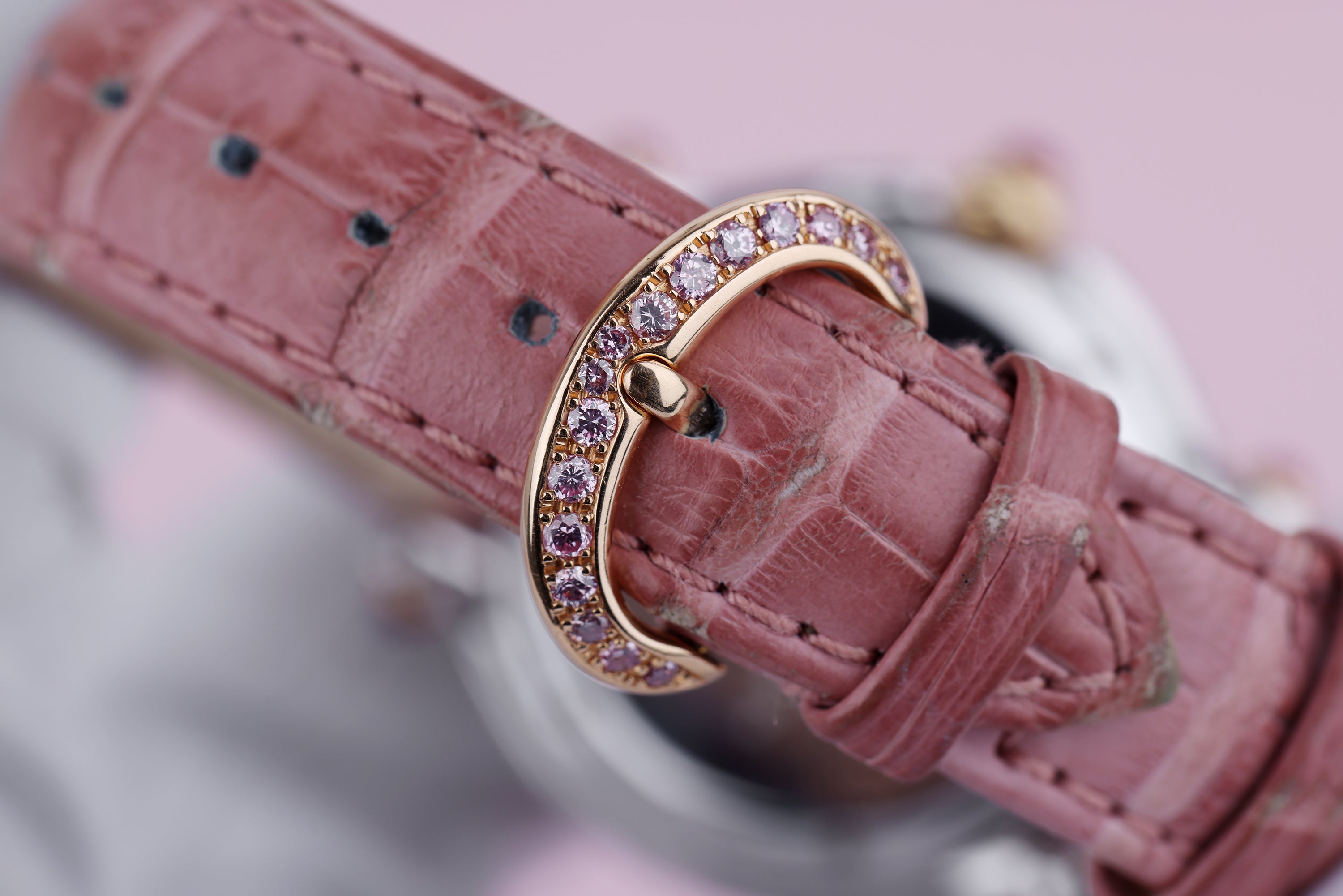 Chopard Happy Sport | REF. 27/6180/401 | Pink Mother of Pearl Dial | Pink & White Diamonds | 32mm | 18k White & Rose Gold