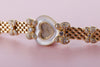 Chopard Ladies Watch | Heart-Shaped Mother of Pearl Bezel | REF. 538 1 | Pave Diamond Dial & Bow Bracelet | 18k Yellow Gold | 25mm | 1990's