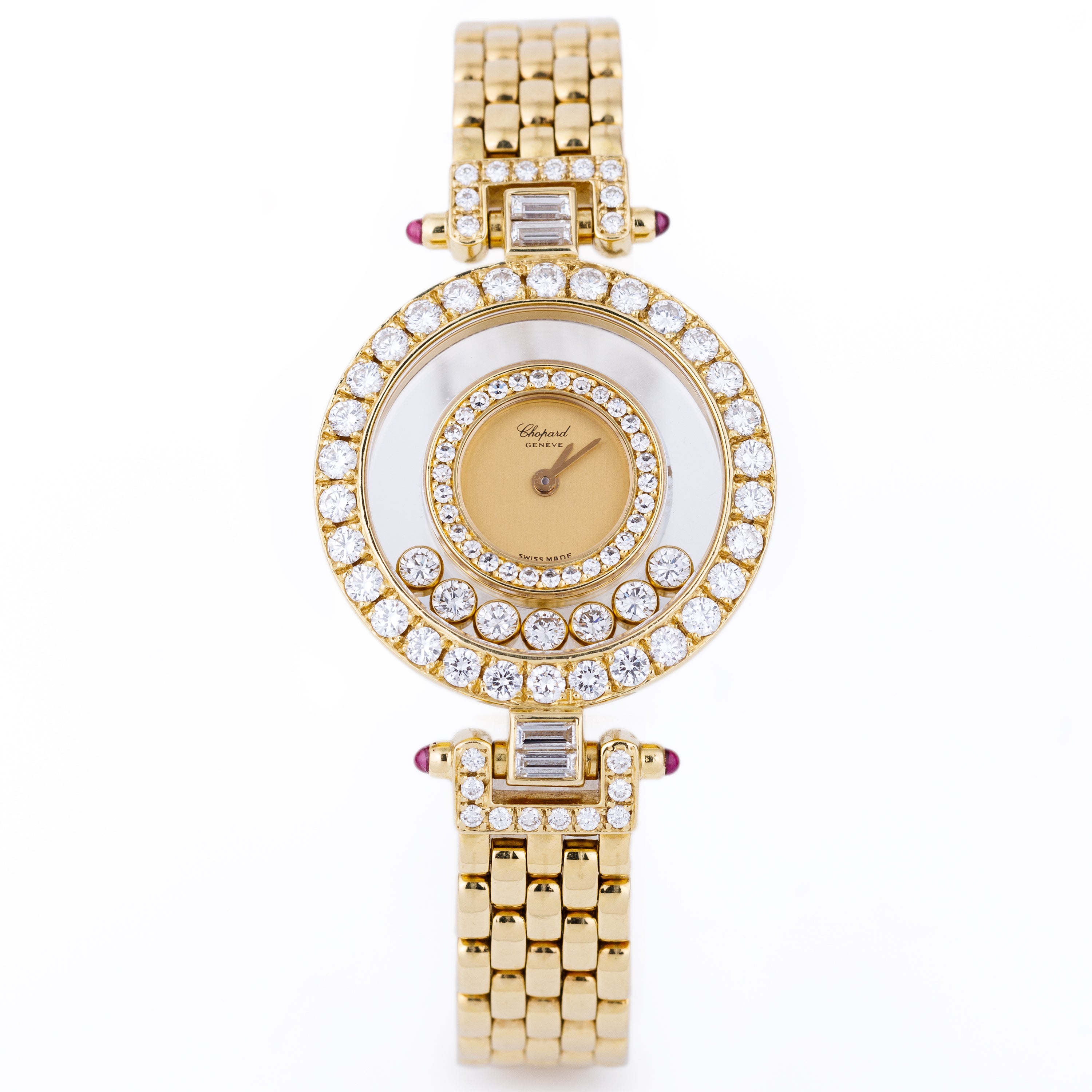 Chopard Happy Diamonds Ladies Watch | REF. 20/4846-21 or 4118 | Brilliant Round & Baguette Diamonds | 18k Yellow Gold