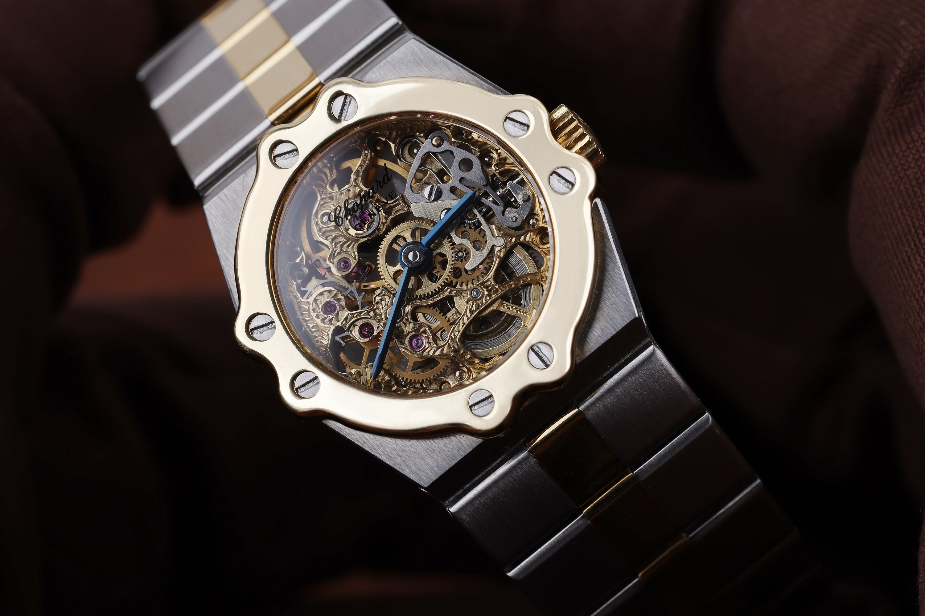 Rare Chopard St Moritz "Skeleton" | REF. 258024-4007 | Manual Wind | 24mm | Stainless Steel & 18k Yellow Gold | 1980's