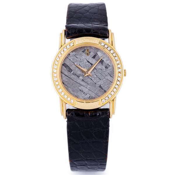 Corum Meteorite | REF. 30.450.65 | Meteorite Dial & Diamond Bezel | 18k Yellow Gold | 24mm | Circa 1990's