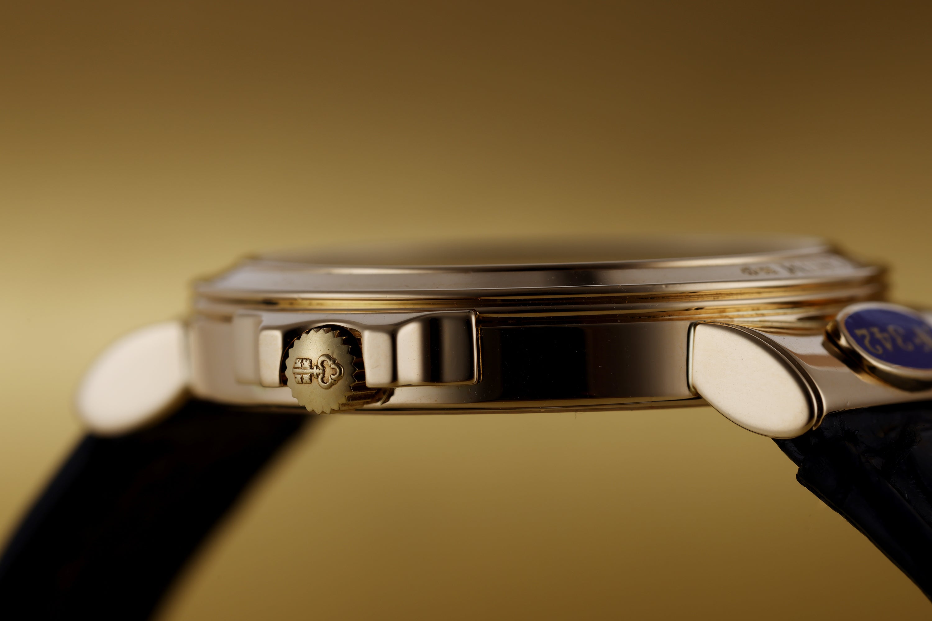 Corum 'Meteorite Peary' | REF. 81.450.56 | Moonphase & Date Display | Meteorite Dial | Blue Enamel | 18k Yellow Gold | Circa 1990's
