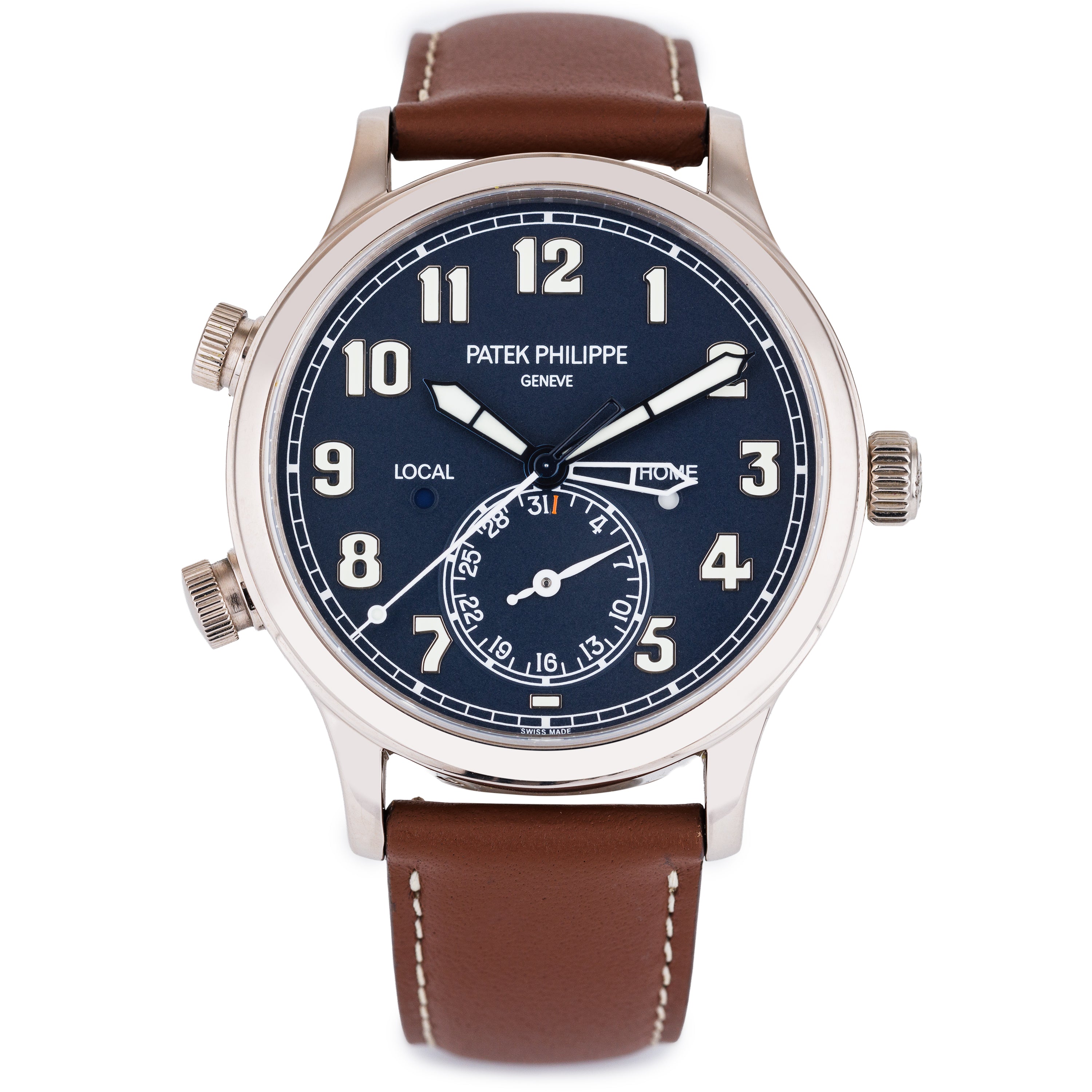 Patek Philippe Calatrava Pilot Travel Time | REF. 5524G-001 | 18k White Gold | 42mm | Box & Papers | 2016