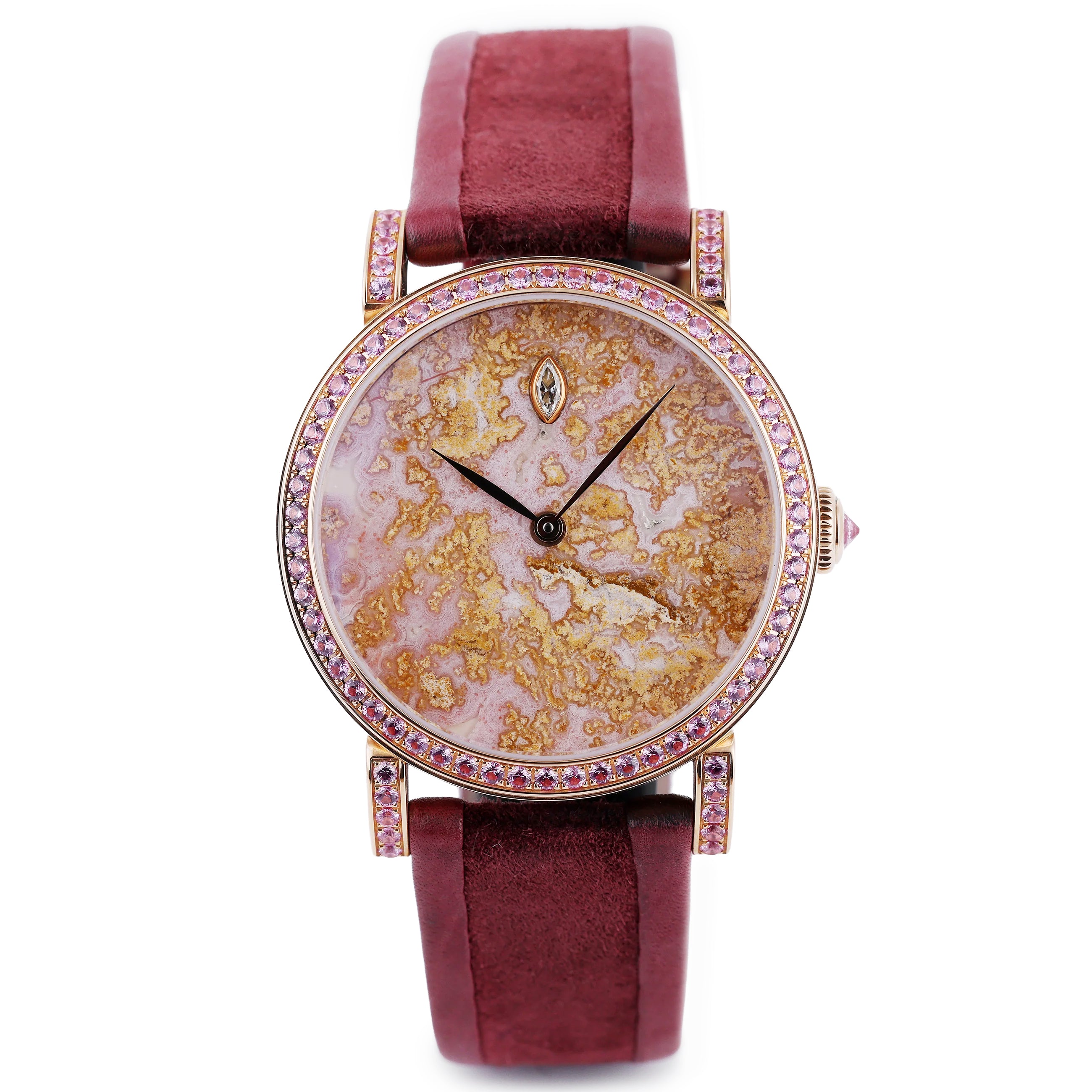 DeLaneau | Rondo 36 Crazy Lace Agate | REF. RON36005 RG PIE09 | Piece Unique | 18k Rose Gold | Box & Papers | RRP £33,520