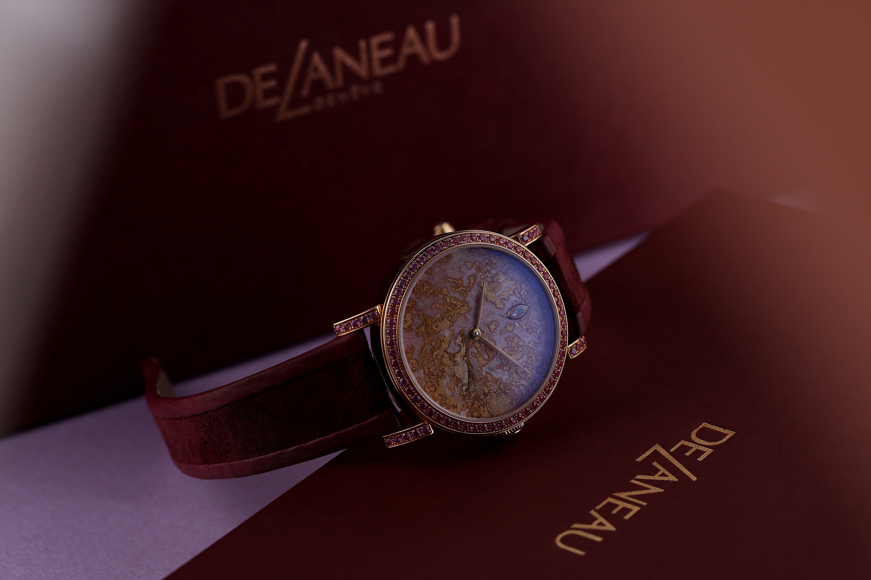 DeLaneau | Rondo 36 Crazy Lace Agate | REF. RON36005 RG PIE09 | Piece Unique | 18k Rose Gold | Box & Papers | RRP £33,520