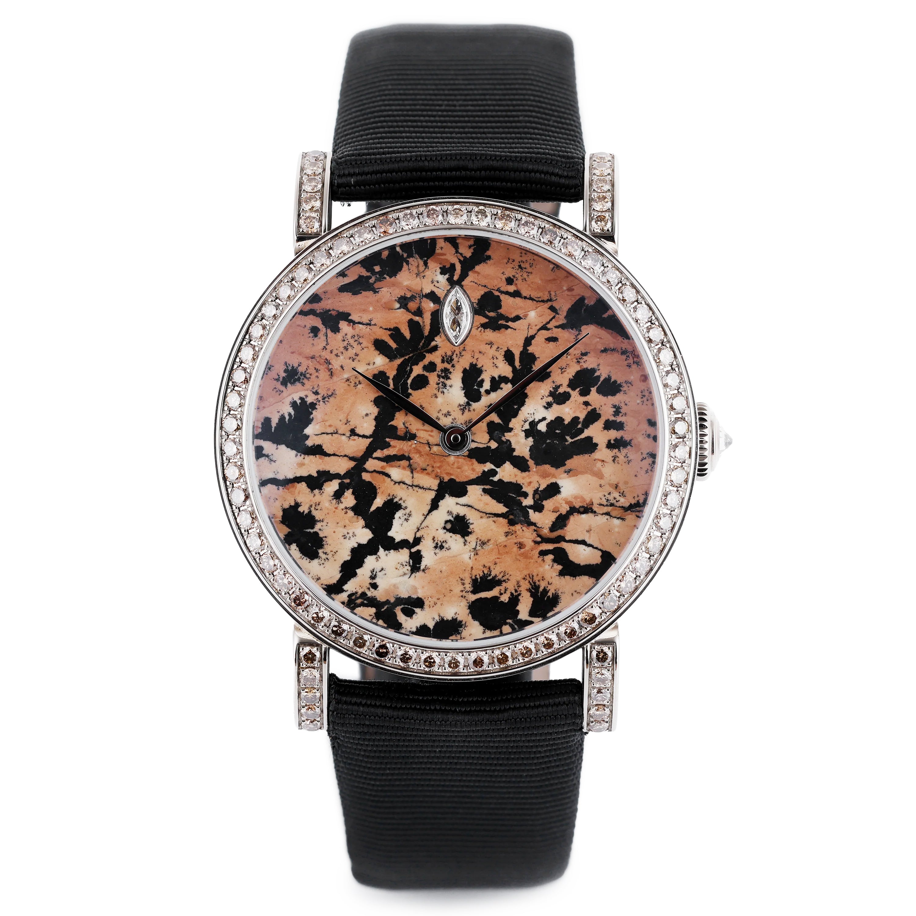 DeLaneau | Rondo 36 Italian Marble | REF. RON36004 WG PIE03 | Piece Unique | 18k Rose Gold | Box & Papers | RRP £32,400