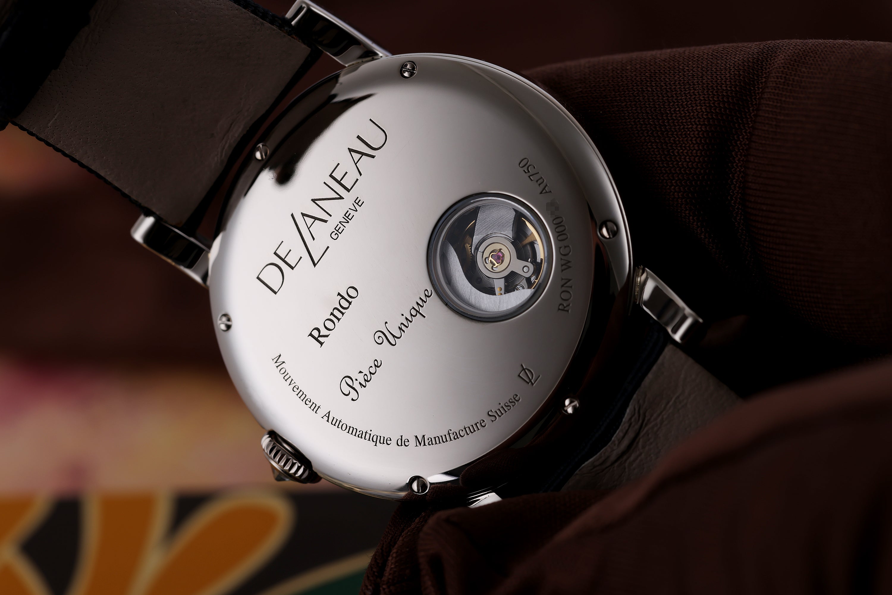 DeLaneau | Rondo 36 Italian Marble | REF. RON36004 WG PIE03 | Piece Unique | 18k Rose Gold | Box & Papers | RRP £32,400