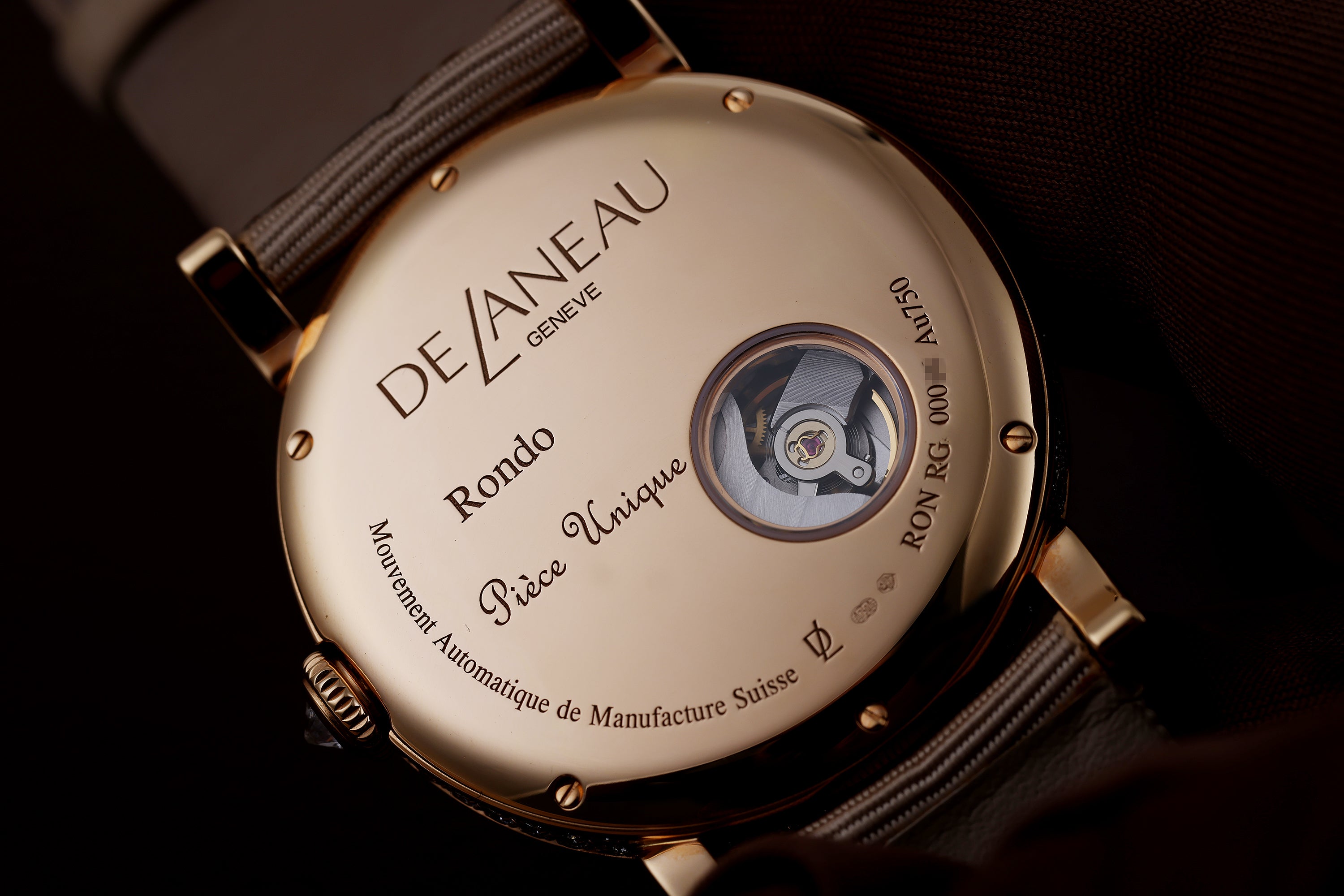 DeLaneau | Rondo 36 Translucent | REF. RON36105 RG GUI04 | Piece Unique | 18k Rose Gold | Box & Papers | RRP £45,300