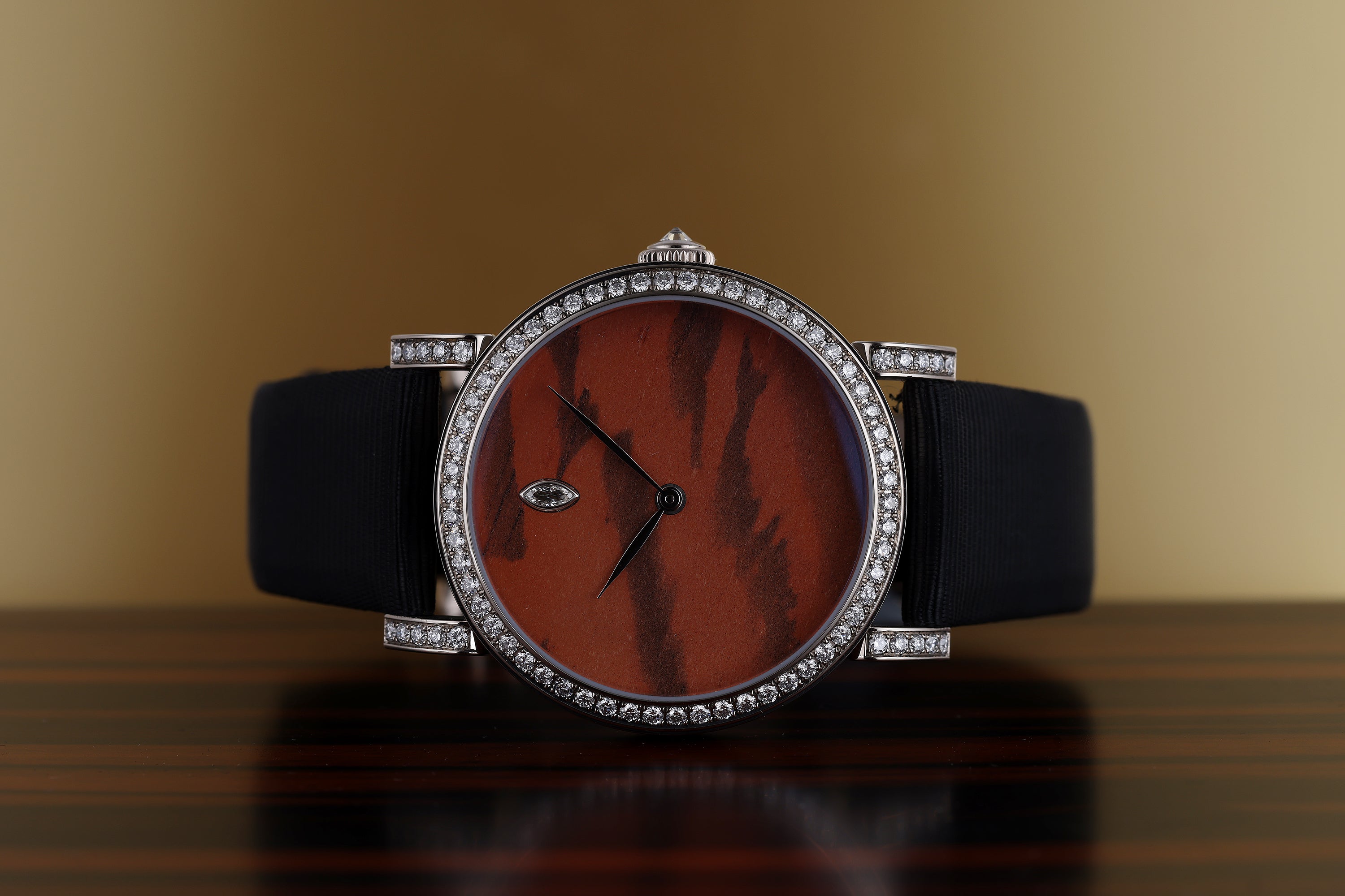DeLaneau | Rondo 36 Zebra Stone | REF. RON36001 WG PIE07 | Piece Unique | 18k White Gold | Box & Papers | RRP £32,400