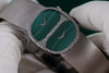 Chopard Dual Time Watch | Malachite Dial | Diamond Dial & Bezel | REF. 2104 1 | 18k White Gold | 30.5mm 1980's