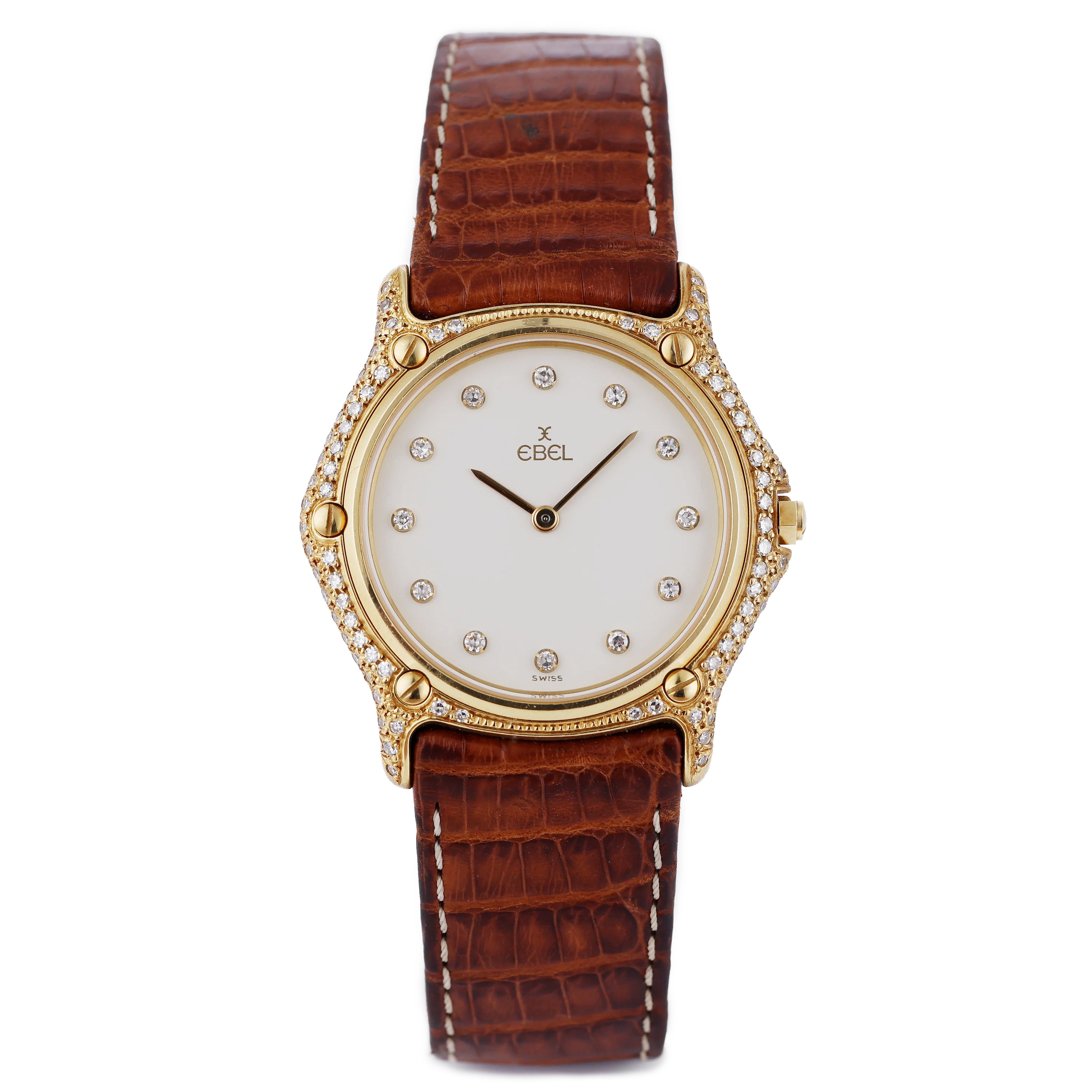 Ebel Sport Classic | REF. 881909 | White Diamond Dial & Bezel | 18k Yellow Gold | Circa 1980's