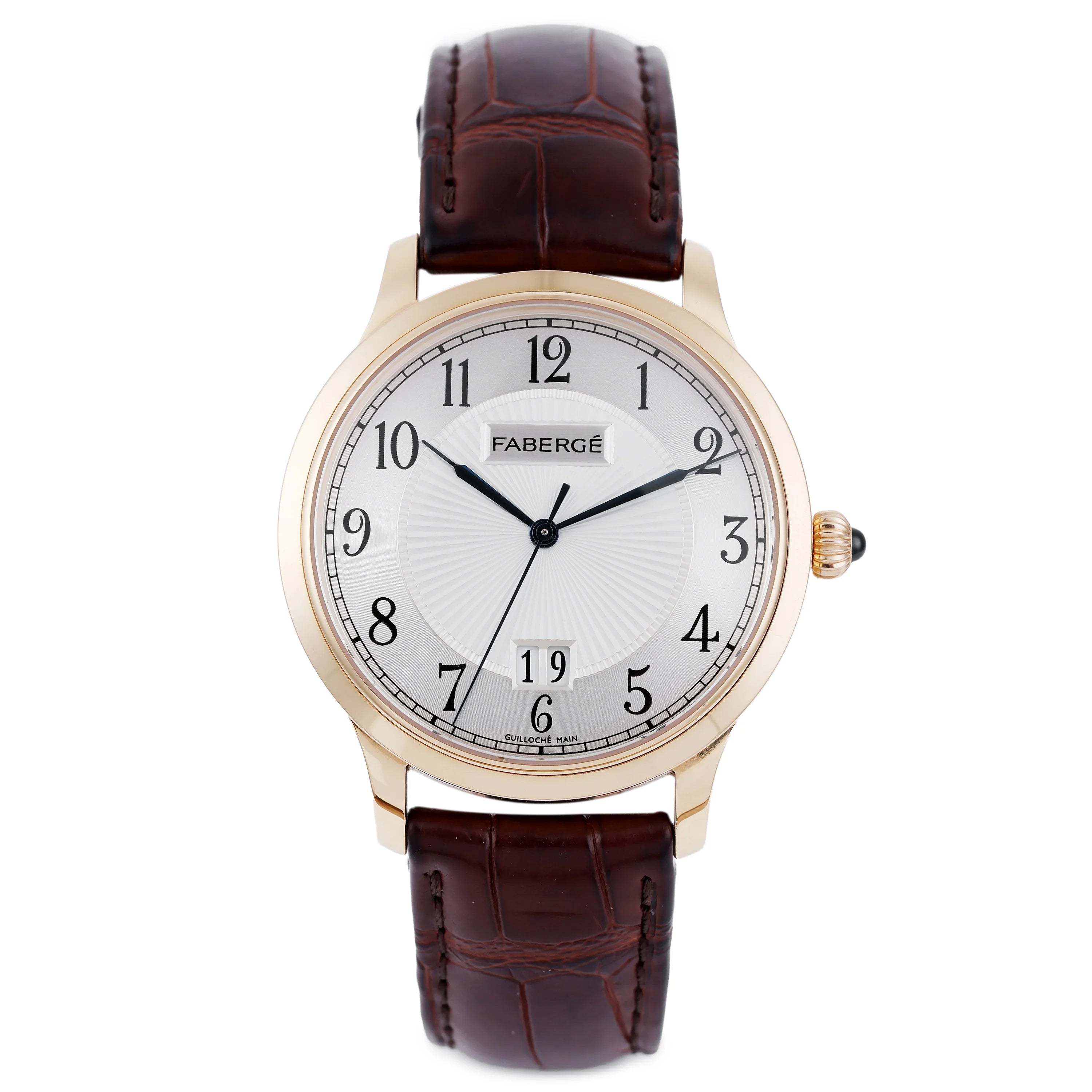 Fabergé Agathon | Silvered Dial | Date Display | 18k Rose Gold | Box