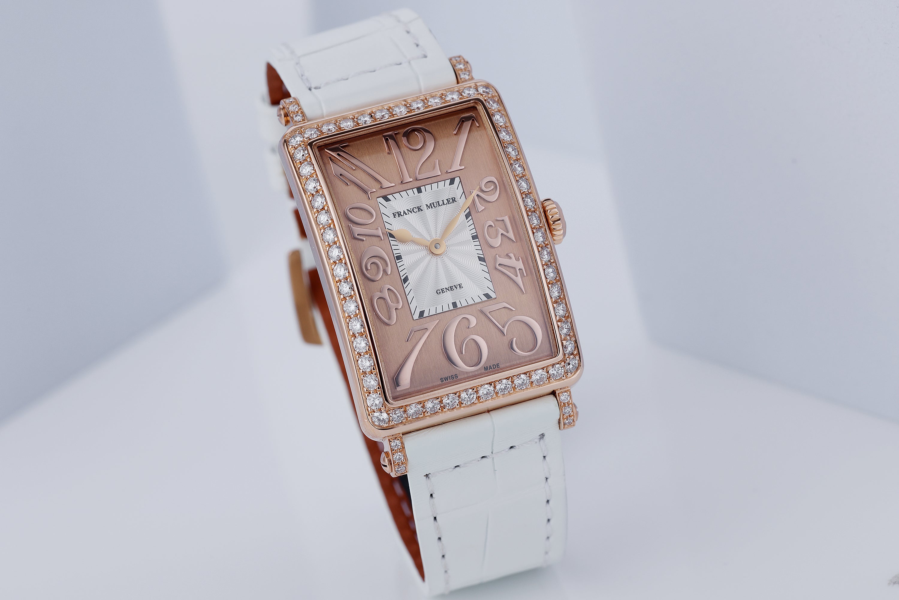 Unworn Franck Muller Long Island | REF. 952 QZ REL DECO D 1R | Diamond Bezel | 18k Rose Gold | 26mm | Quartz | 2010's | Box