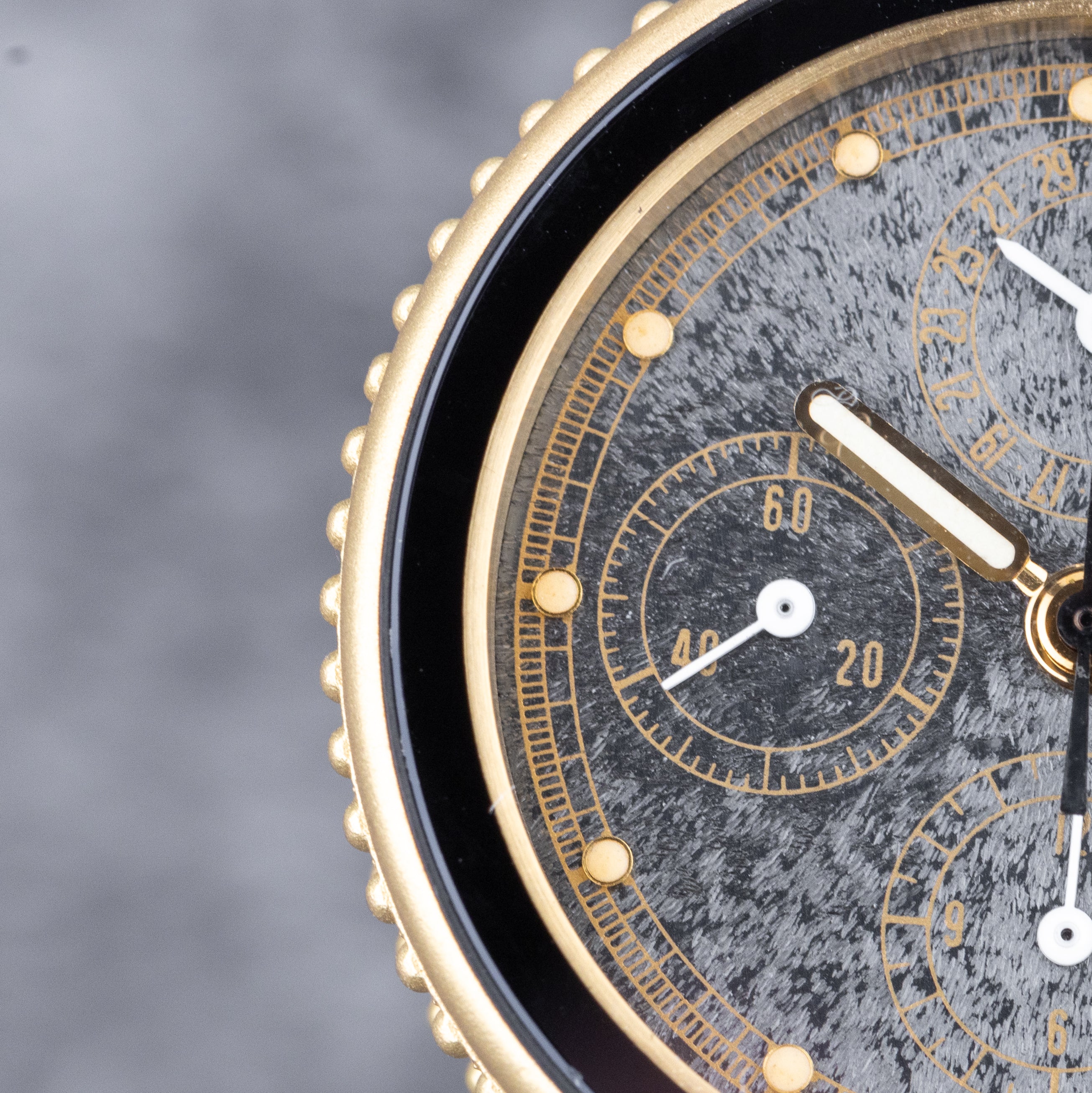 Gerald Genta Gefica | REF. G 3080.7 | Snowflake Obsidian Dial | 1980s | 18k Yellow Gold | 33.5mm