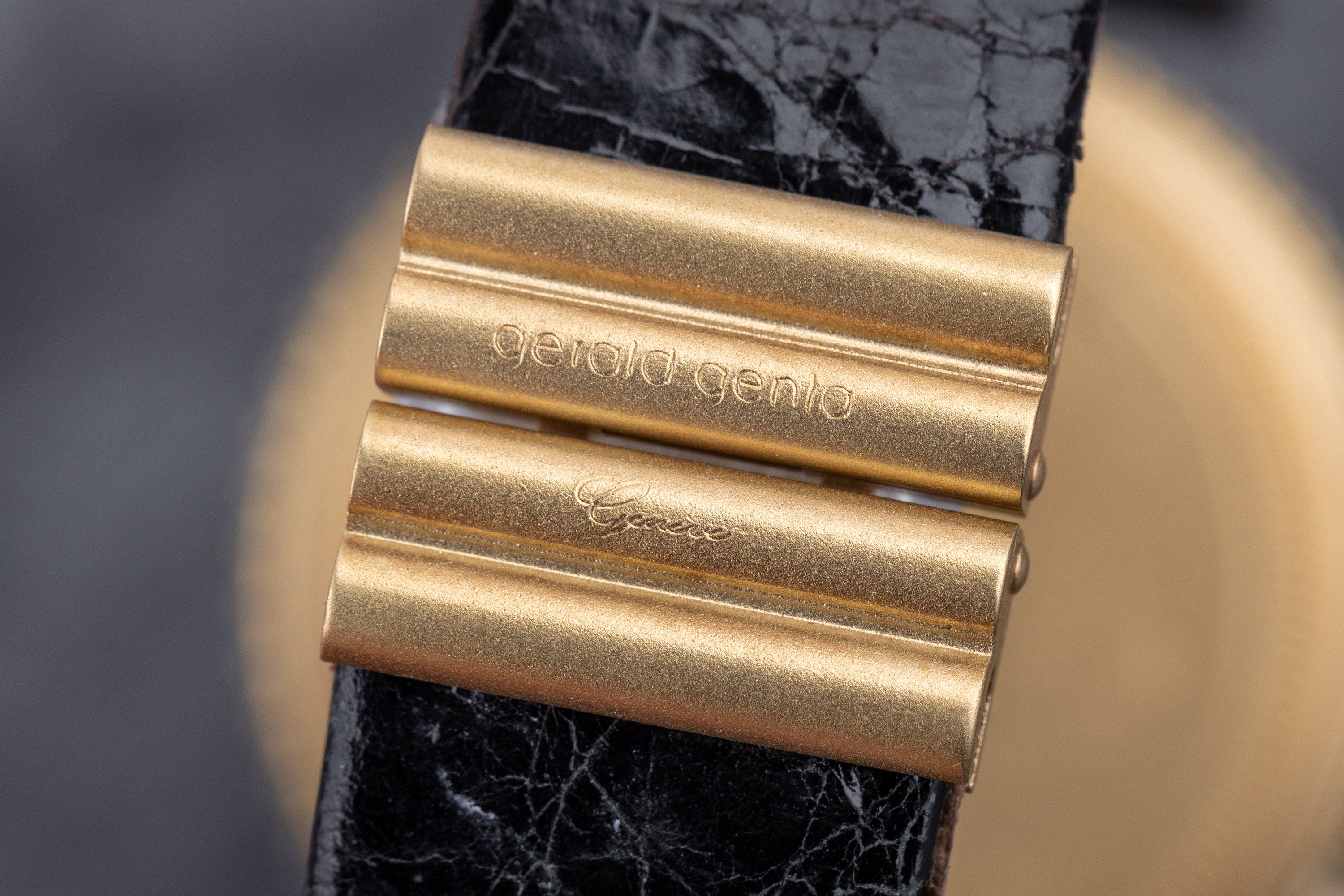 Gerald Genta Gefica | REF. G 3080.7 | Snowflake Obsidian Dial | 1980s | 18k Yellow Gold | 33.5mm