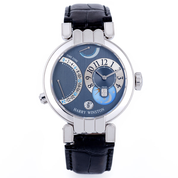 Harry Winston Premier Excenter Timezone | REF. 200-MMTZ39W | 18k White Gold | 39mm