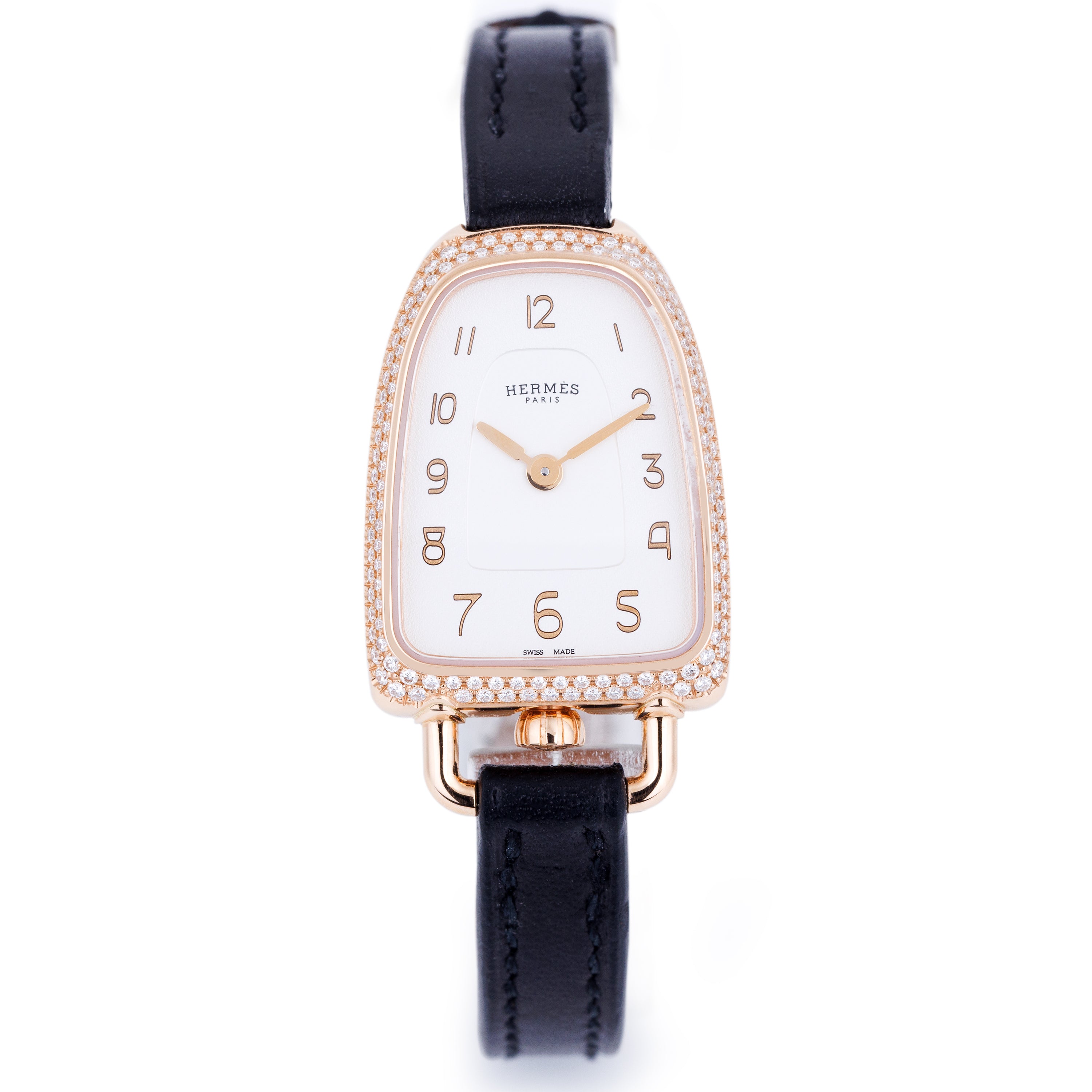 Hermes Ladies Watch | Galop d'Hermès | REF. GA1.171 | 18k Rose Gold | Diamond Bezel | Box & Papers | 2023