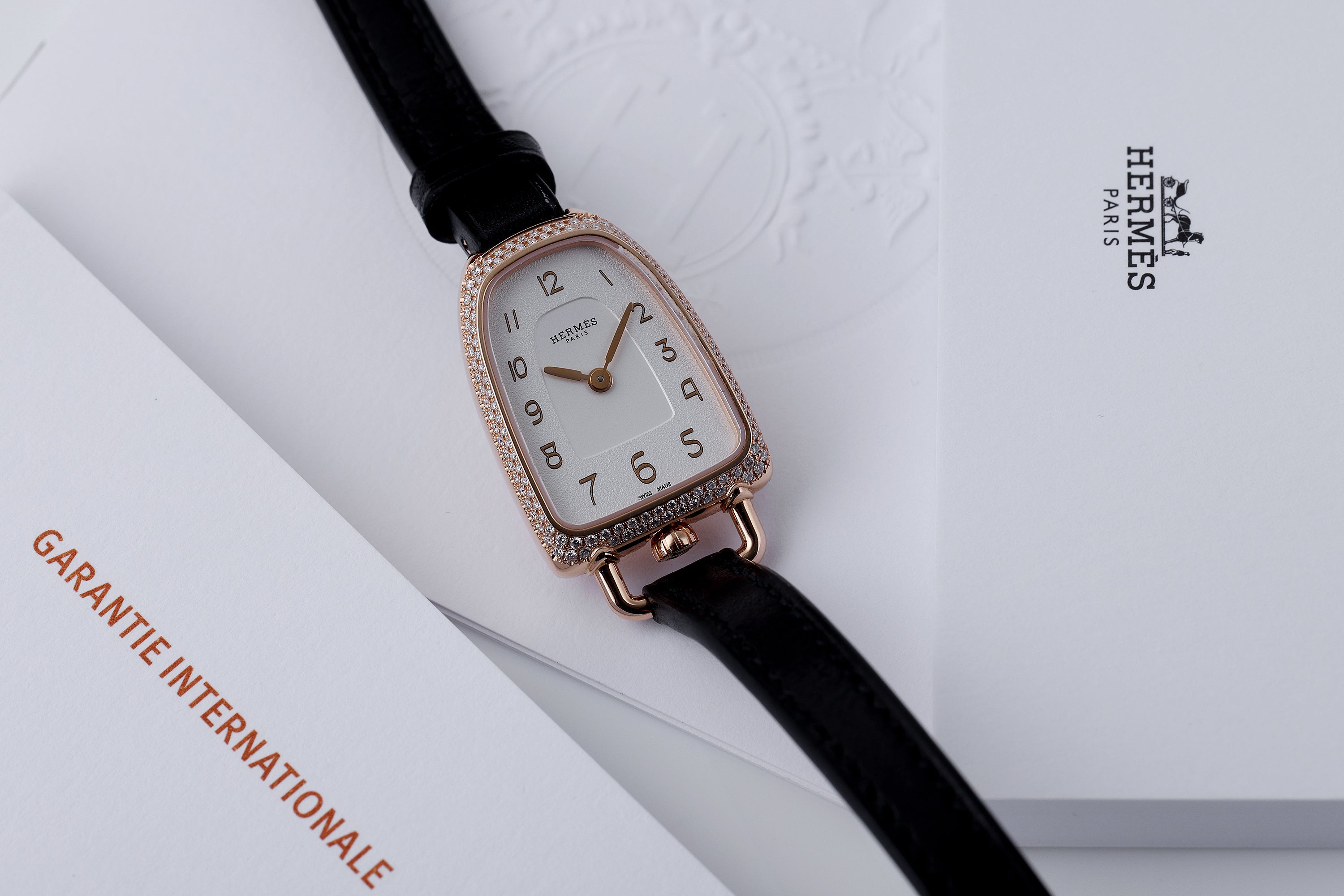Hermes Ladies Watch | Galop d'Hermès | REF. GA1.171 | 18k Rose Gold | Diamond Bezel | Box & Papers | 2023
