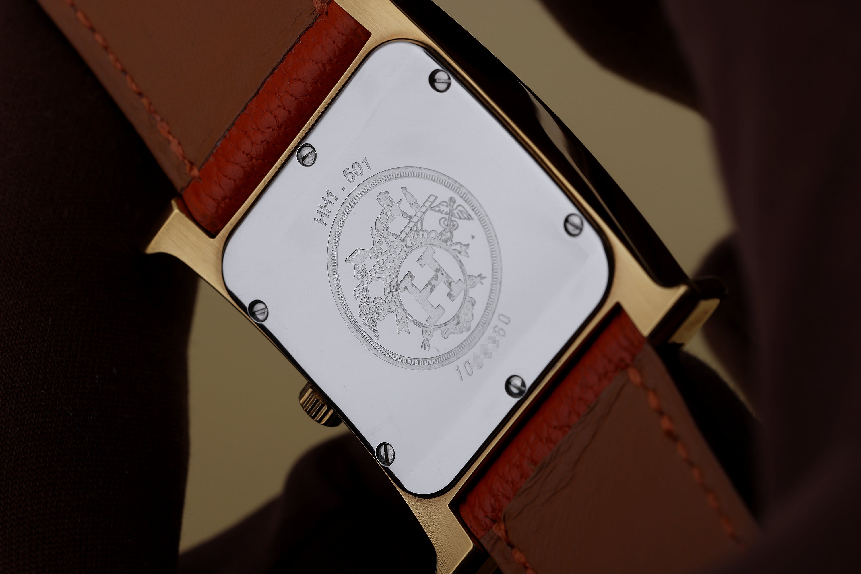 Hermes Heure H | REF. HH1.501 | Orange Dial | Gold Plated | 26mm | Box & Papers | 2005