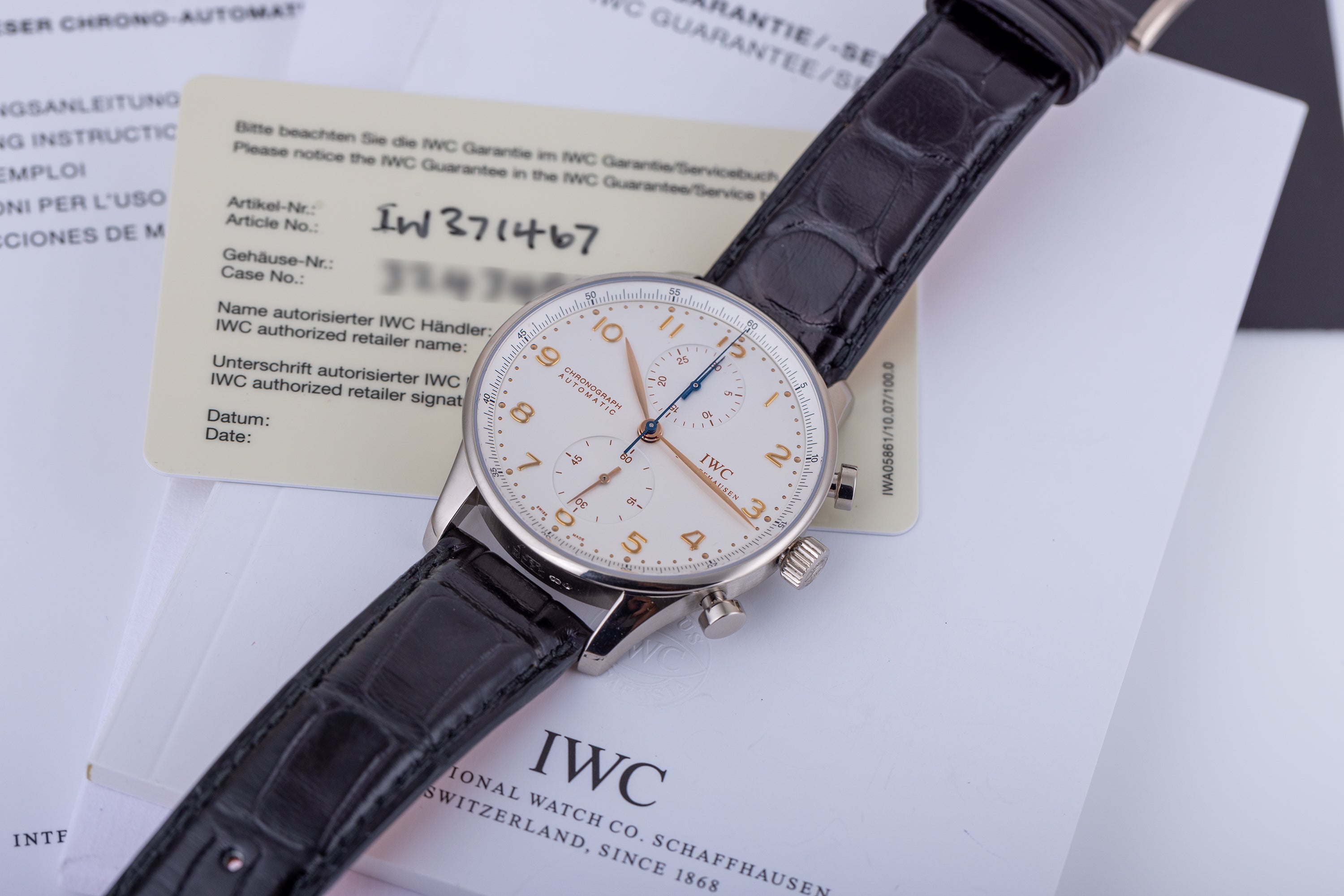 IWC Portugese Chronograph | REF. IW371467 | 18k White Gold | Box & Papers | 41mm | 2008