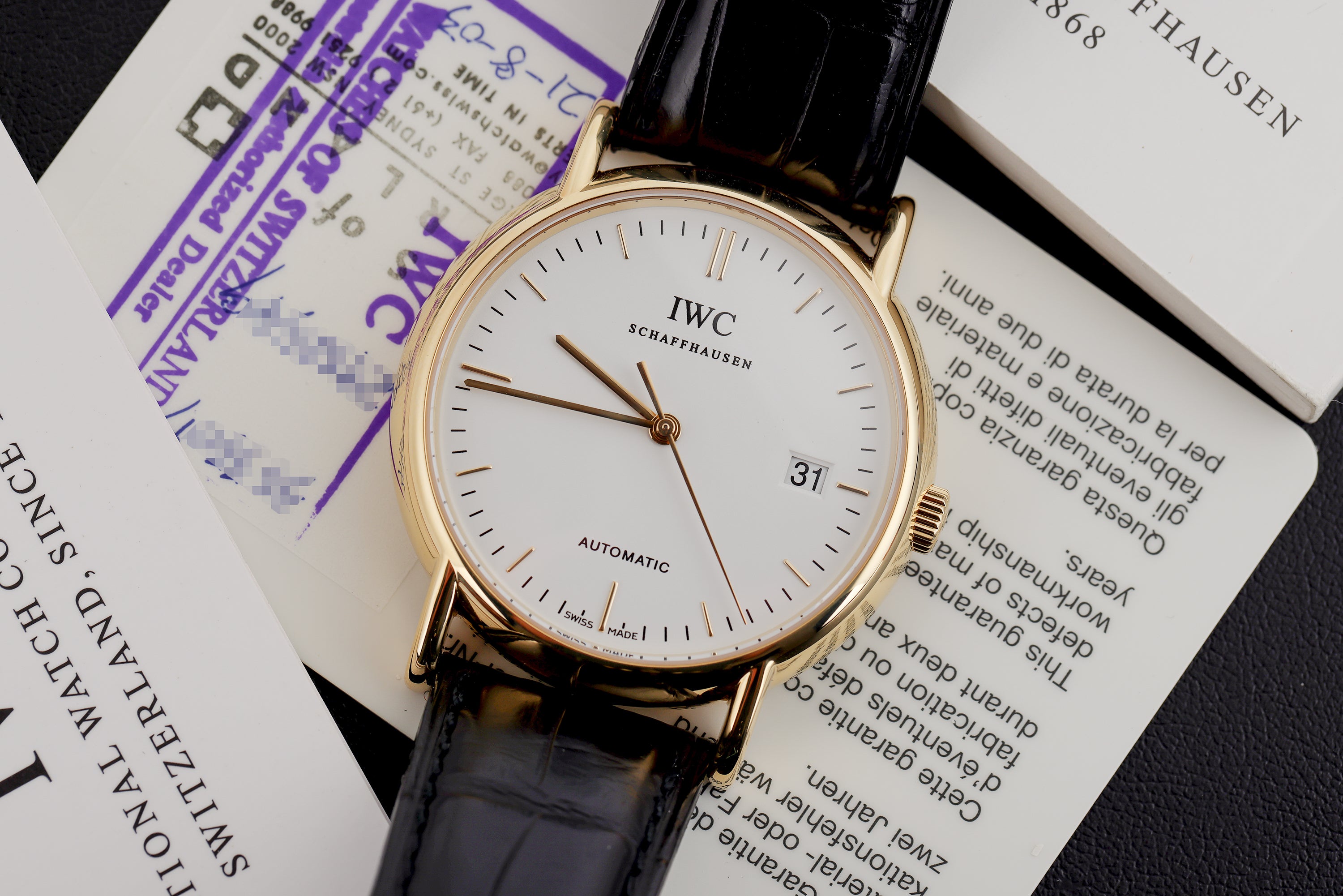 IWC Portofino Automatic | REF. 3533 | Date | 18k Yellow Gold | Box & Papers | 2003