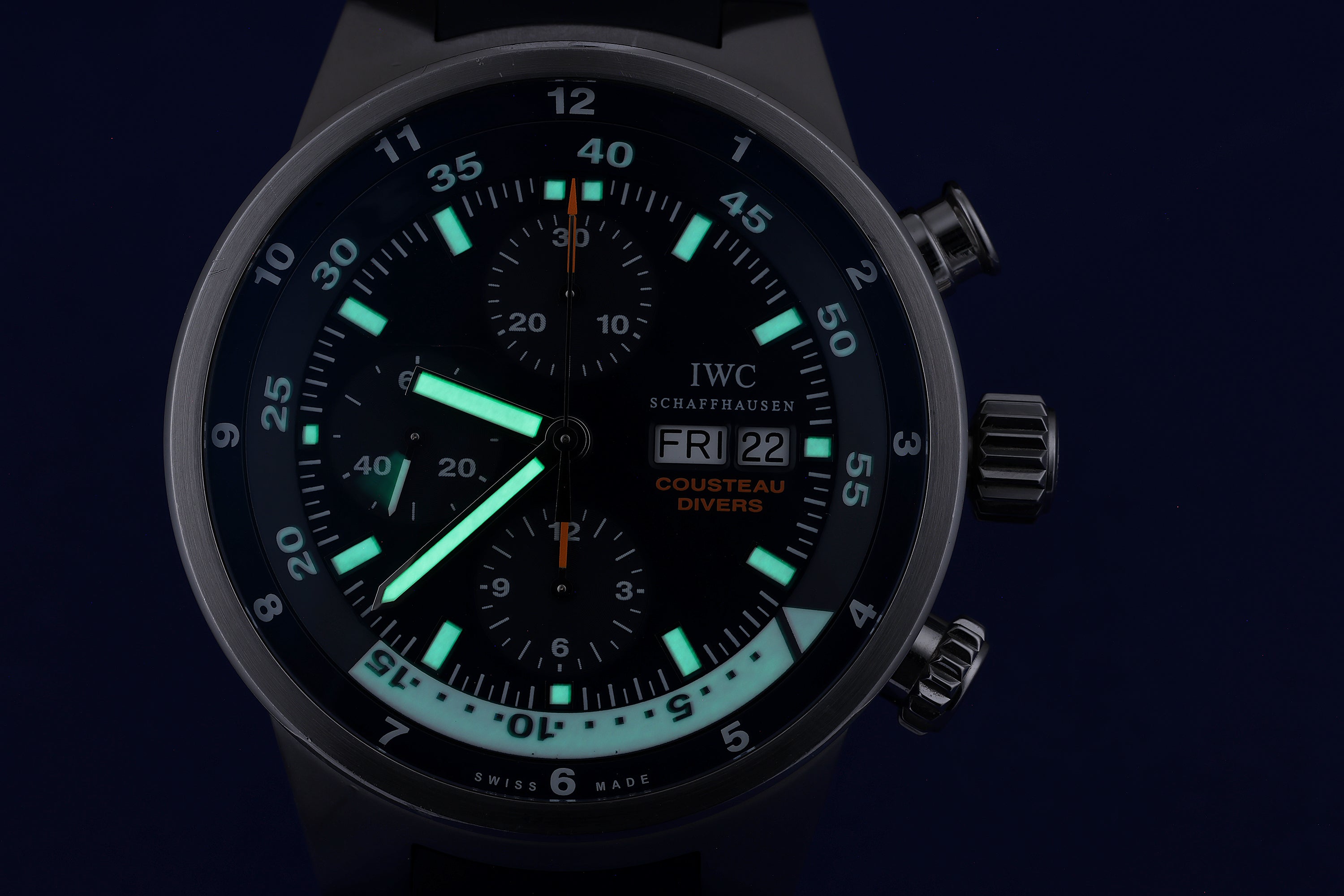 IWC Tribute To Calypso | REF. IW378201 | Diver Chronograph | Blue Dial | Stainless Steel | 44mm | Box & Papers | 2006
