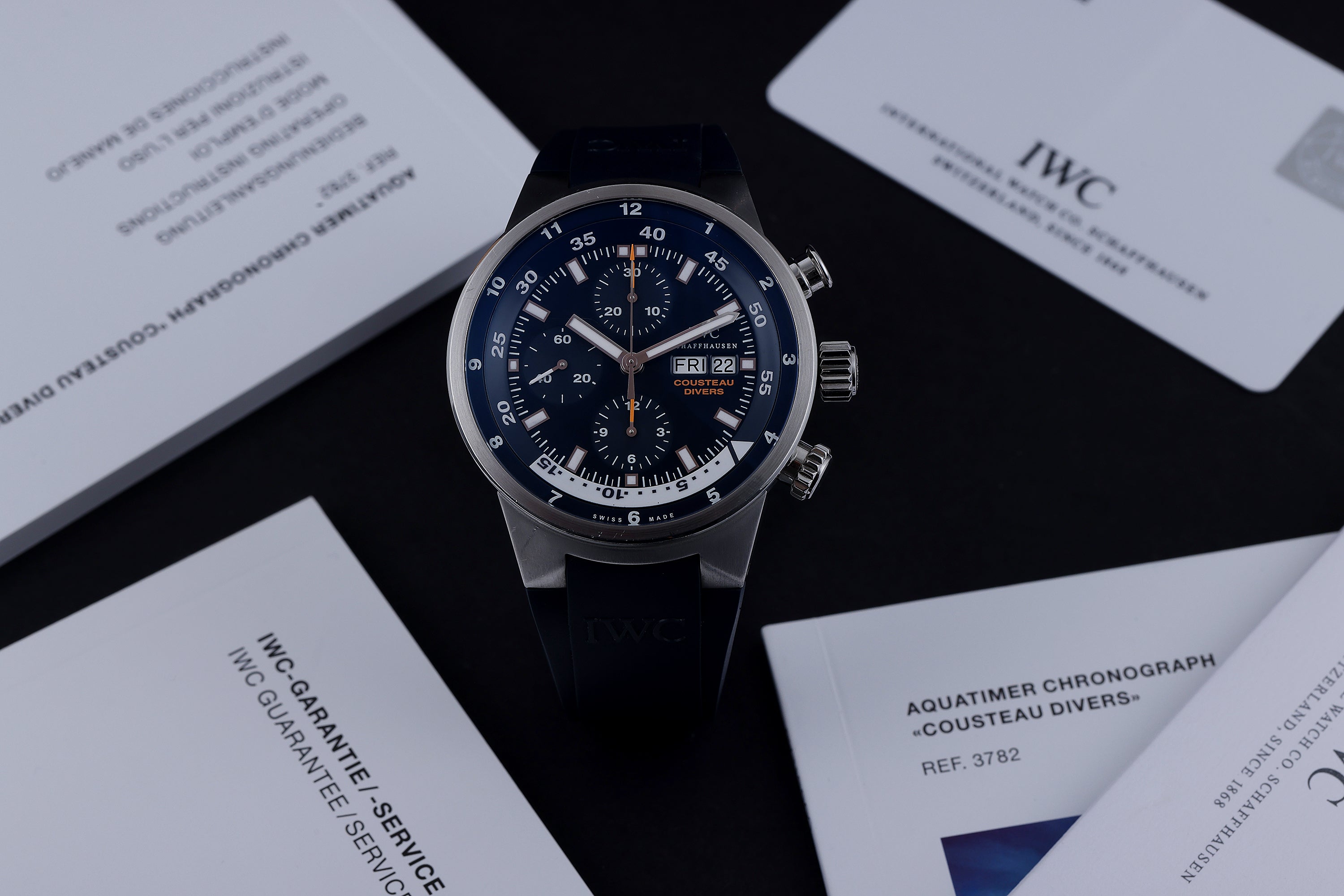 IWC Tribute To Calypso | REF. IW378201 | Diver Chronograph | Blue Dial | Stainless Steel | 44mm | Box & Papers | 2006