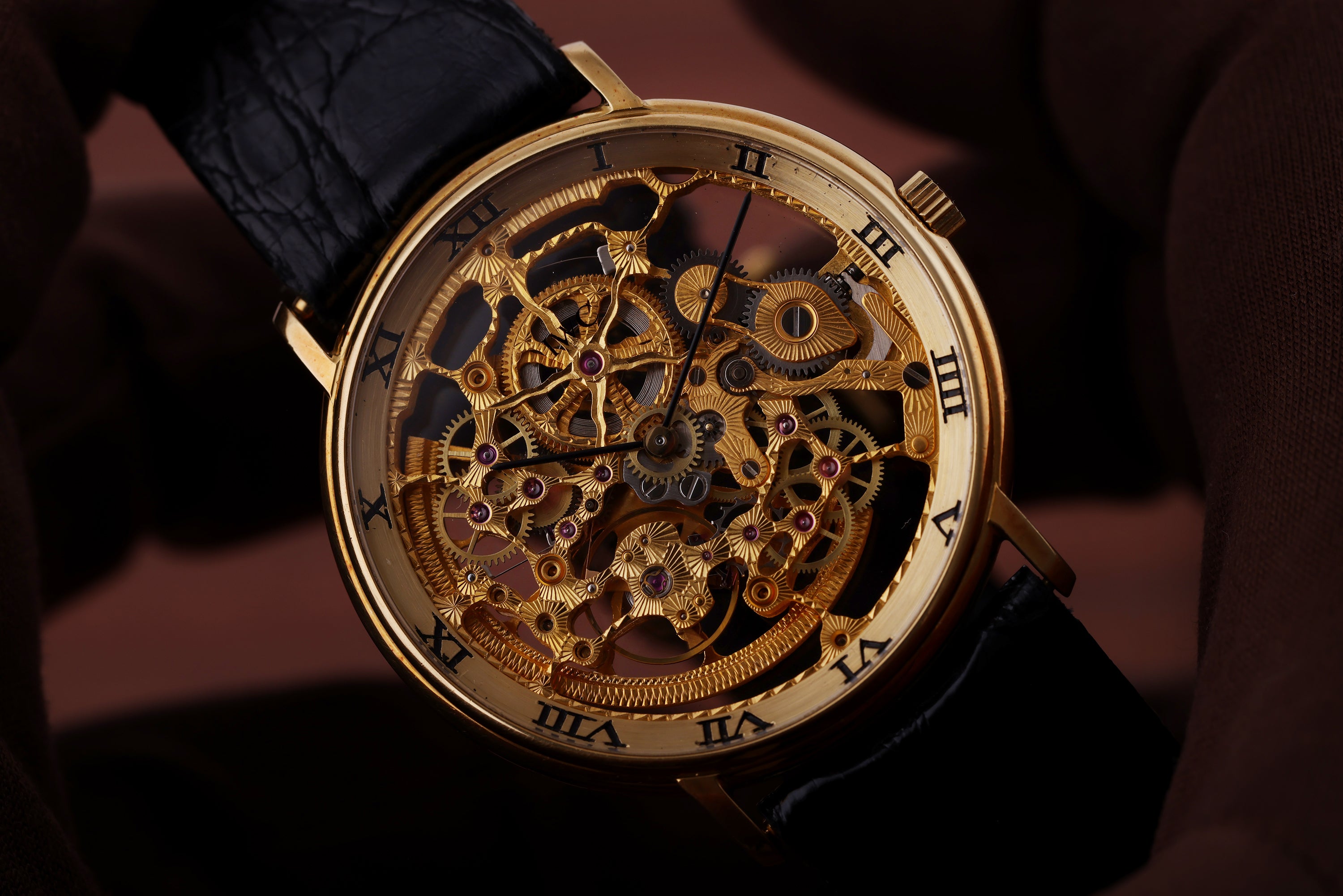 IWC Skeleton | REF. 2701 | 18k Yellow Gold | 34mm | Automatic | Box & Papers | 1980's
