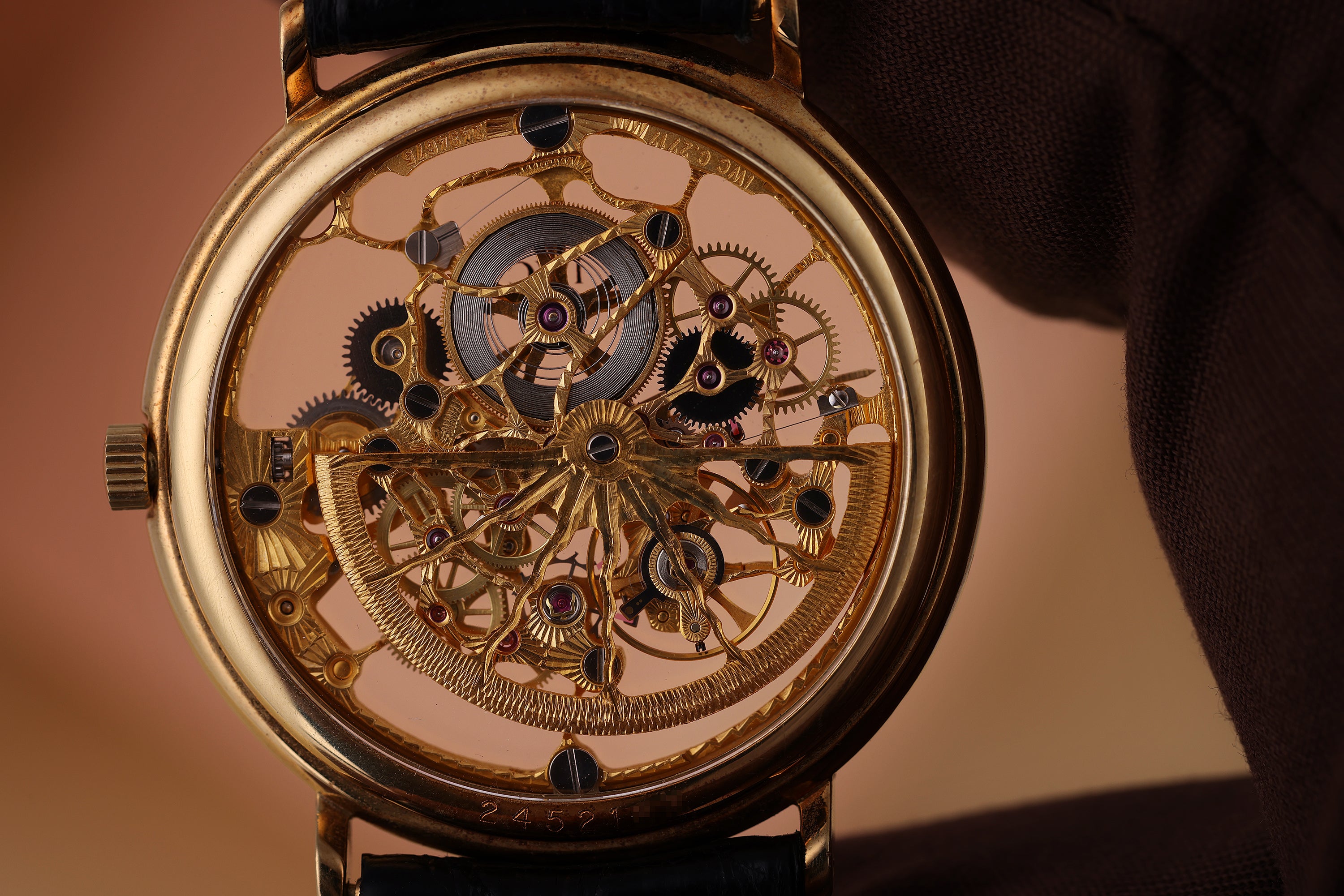 IWC Skeleton | REF. 2701 | 18k Yellow Gold | 34mm | Automatic | Box & Papers | 1980's