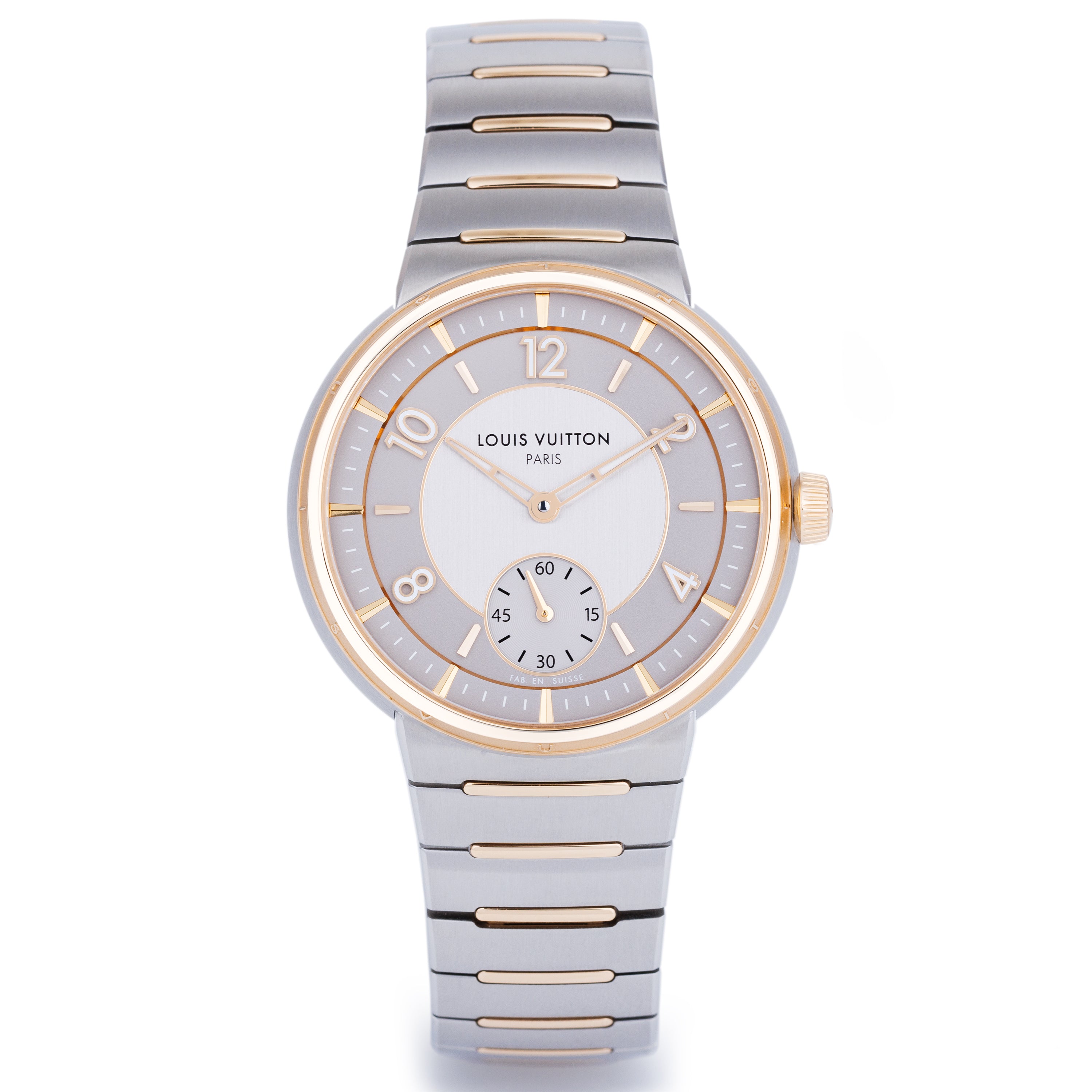 Louis Vuitton Tambour Automatic | REF. W1SP10 | Stainless Steel & 18k Rose Gold | 40mm | Box & Papers | 2023