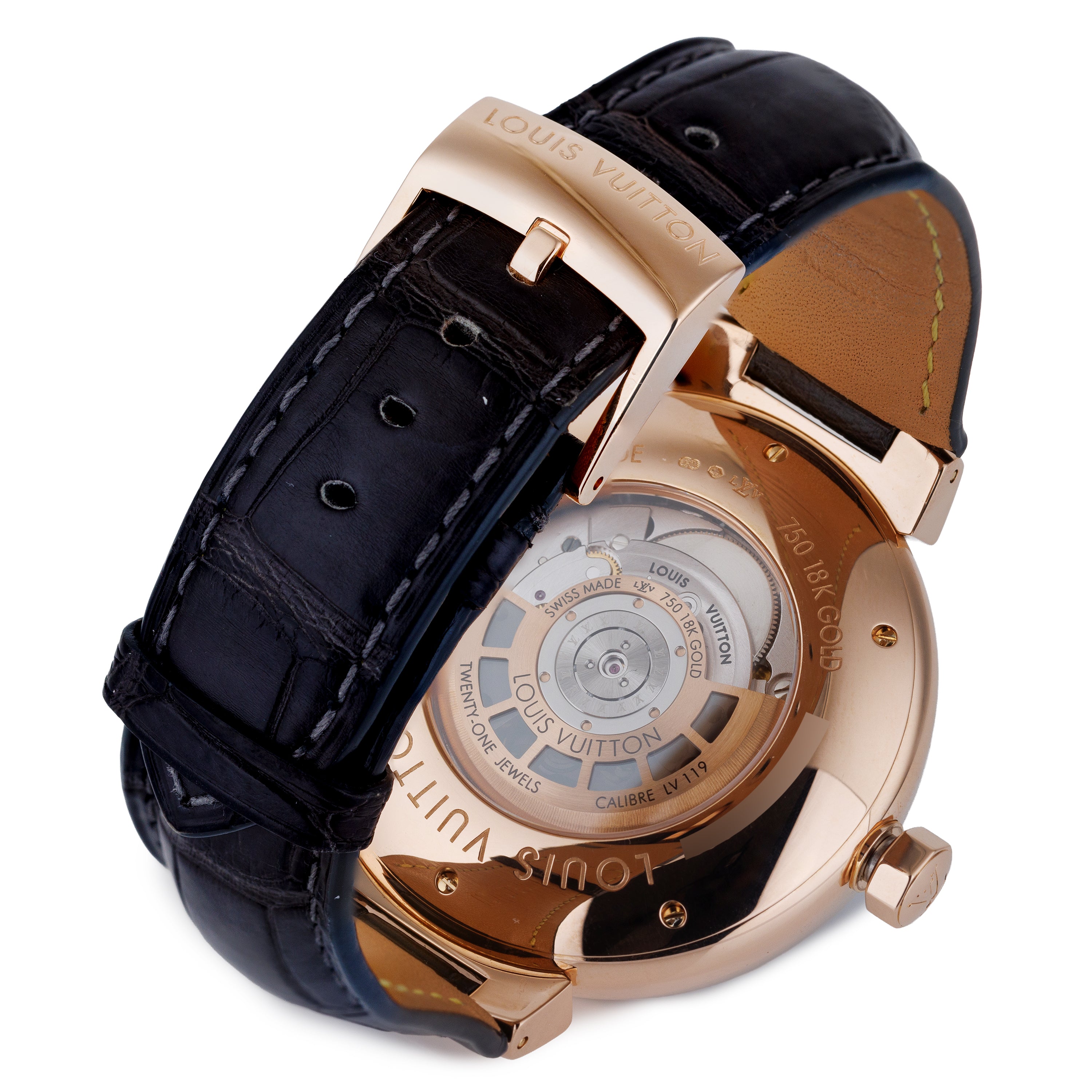 Louis Vuitton GMT Jump Hour | REF. Q10C5 | Dual Time Zone | 18k Rose Gold | 2010s