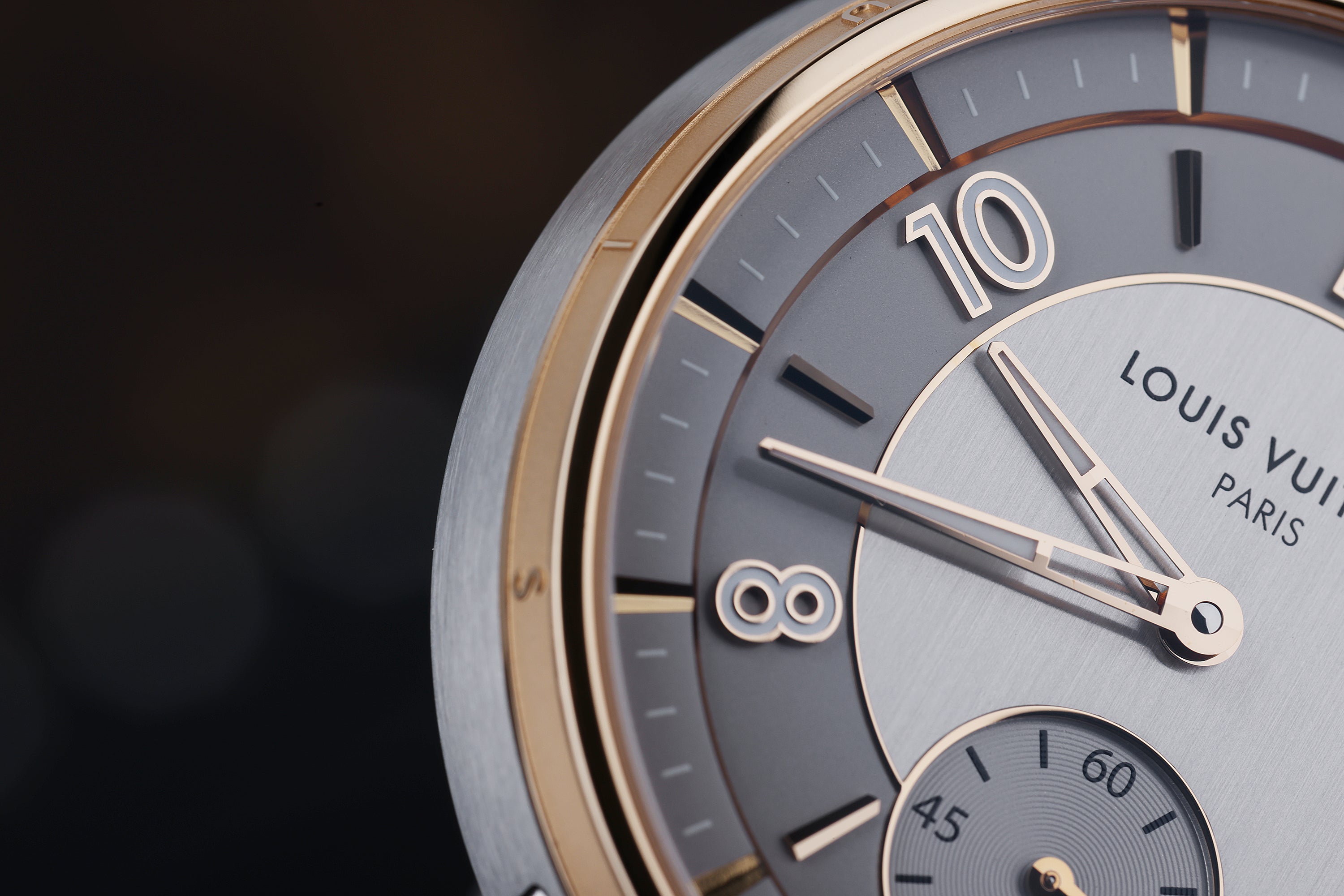 Louis Vuitton Tambour Automatic | REF. W1SP10 | Stainless Steel & 18k Rose Gold | 40mm | Box & Papers | 2023