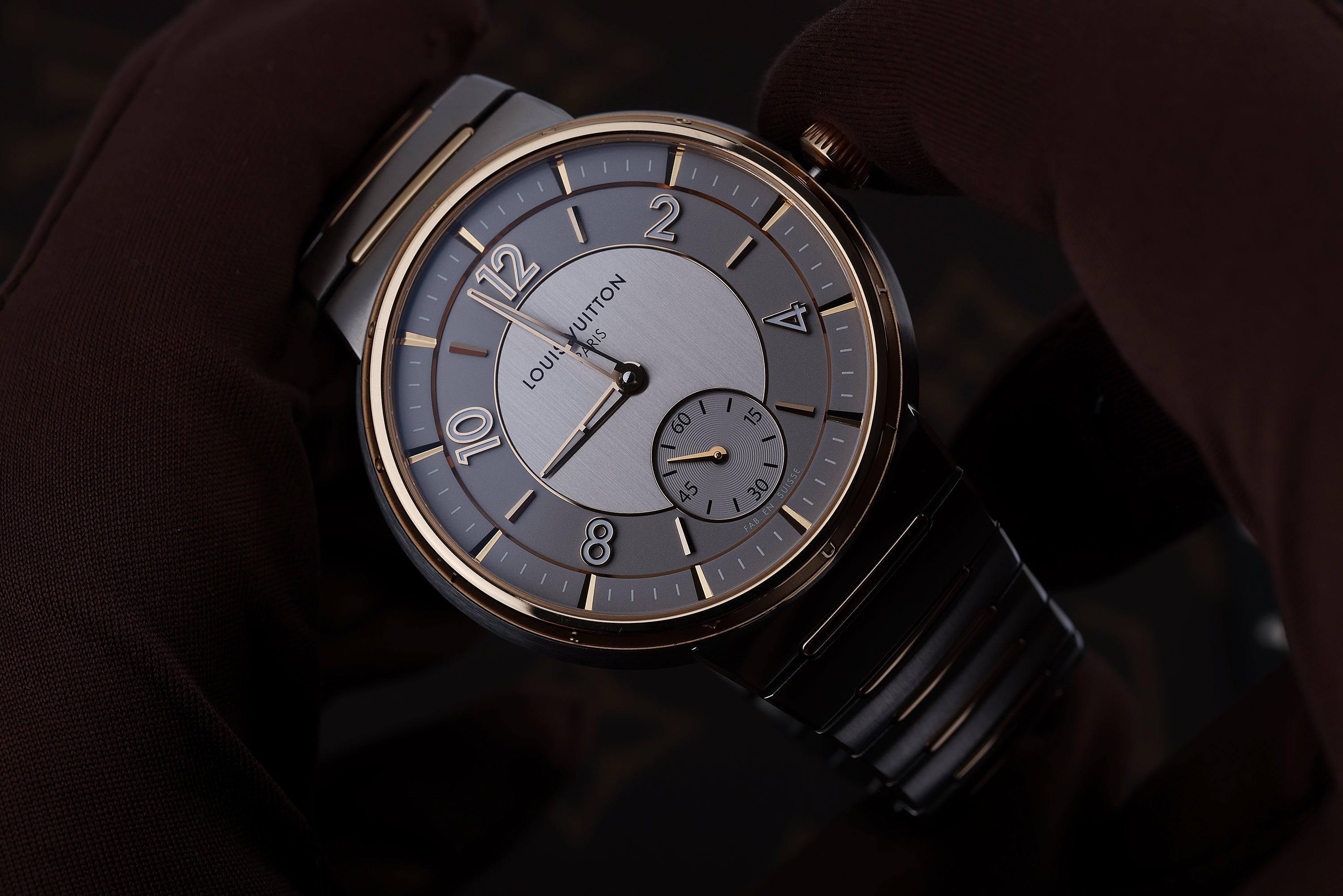Louis Vuitton Tambour Automatic | REF. W1SP10 | Stainless Steel & 18k Rose Gold | 40mm | Box & Papers | 2023