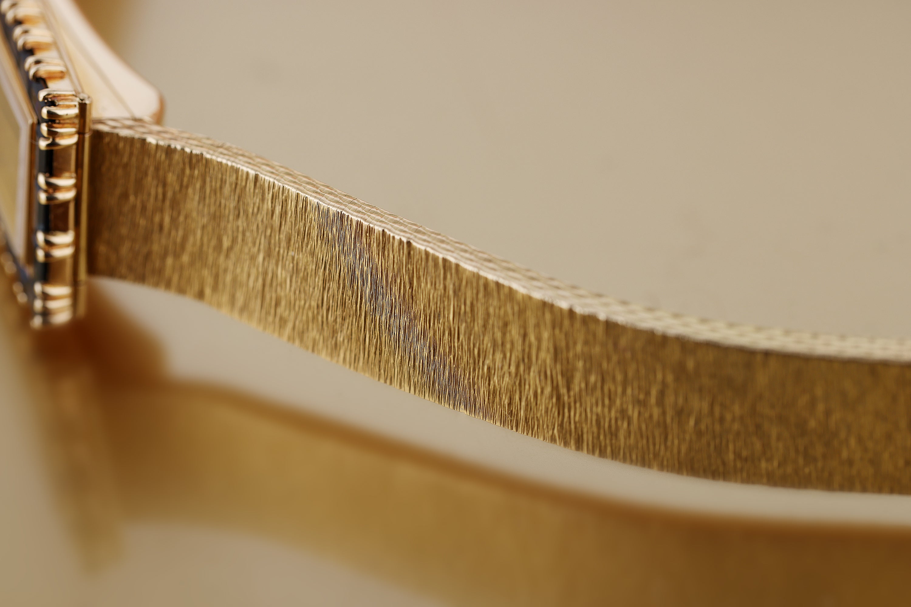 Rare Omega 1970s Wristwatch | Blue Sapphire Bezel | 17.5 x 45mm | 18k Yellow Gold | Manual Wind