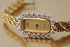 Omega Ladies Vintage Watch | Gold Dial | Large Diamond Bezel | 20mm | 18k Yellow Gold | 1980's