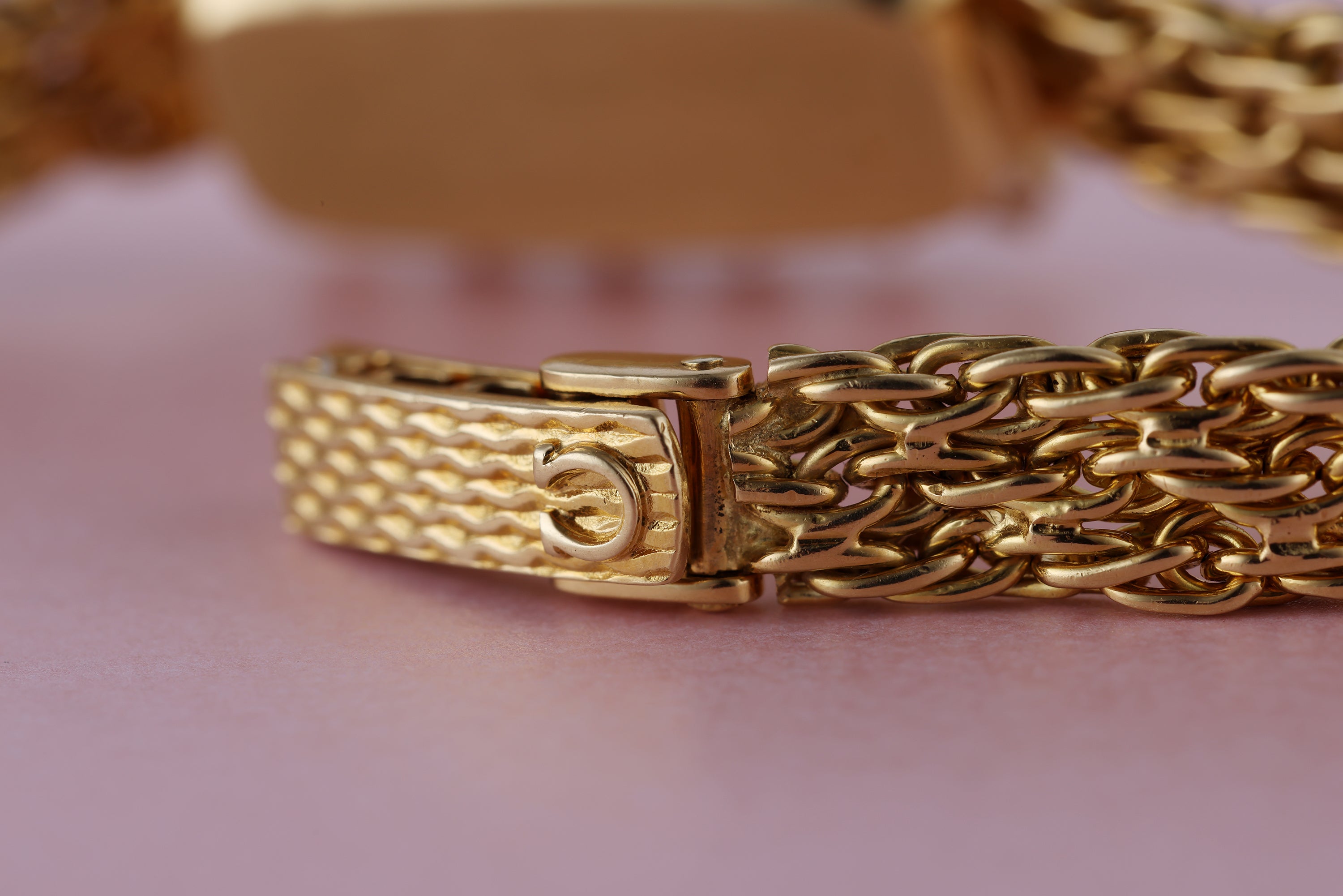 Omega Ladies Vintage Watch | Gold Dial | Large Diamond Bezel | 20mm | 18k Yellow Gold | 1980's