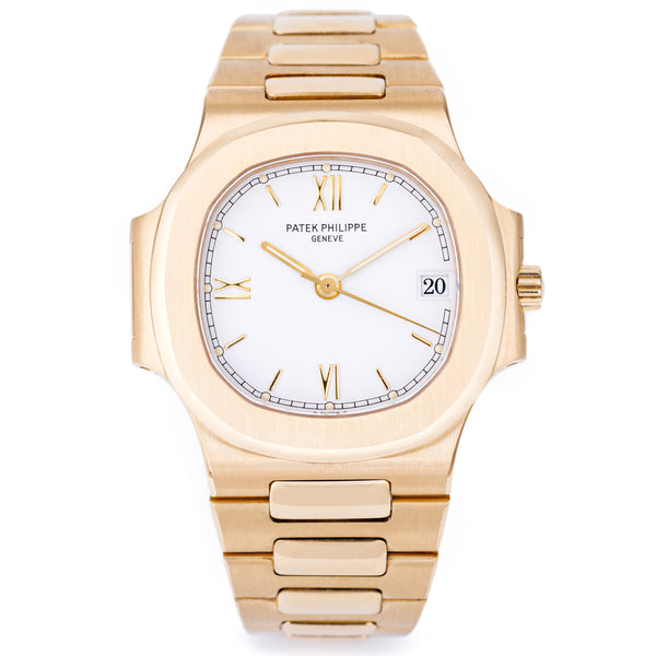 Patek Philippe Nautilus | REF. 3800/1J | White Dial - Baotn & Roman Numerals | 38mm | 18k Yellow Gold