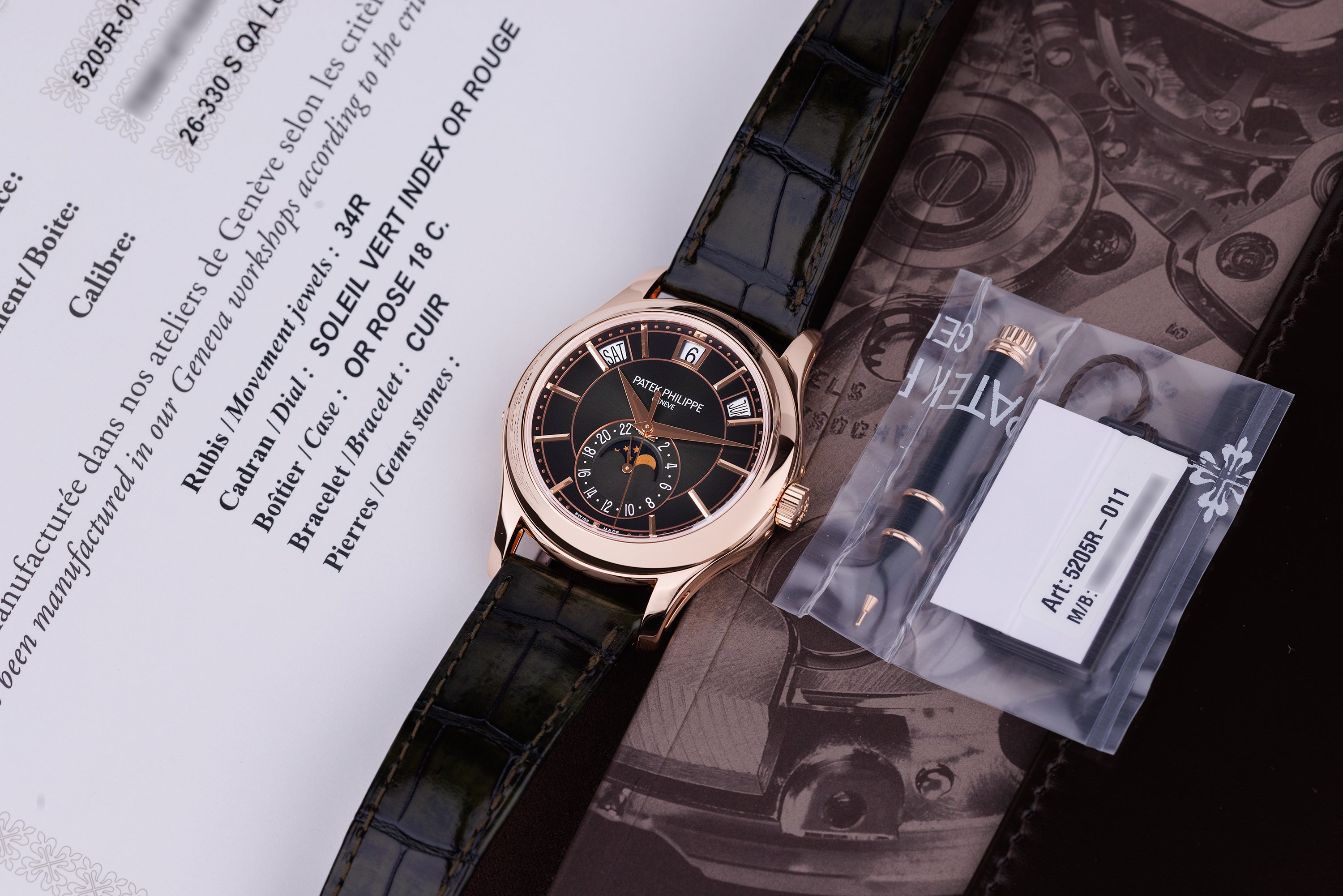 Unworn Patek Philippe Annual Calendar | REF. 5205R-011 | Green Dial | 18k Rose Gold | 40mm | Box & Papers | 2026