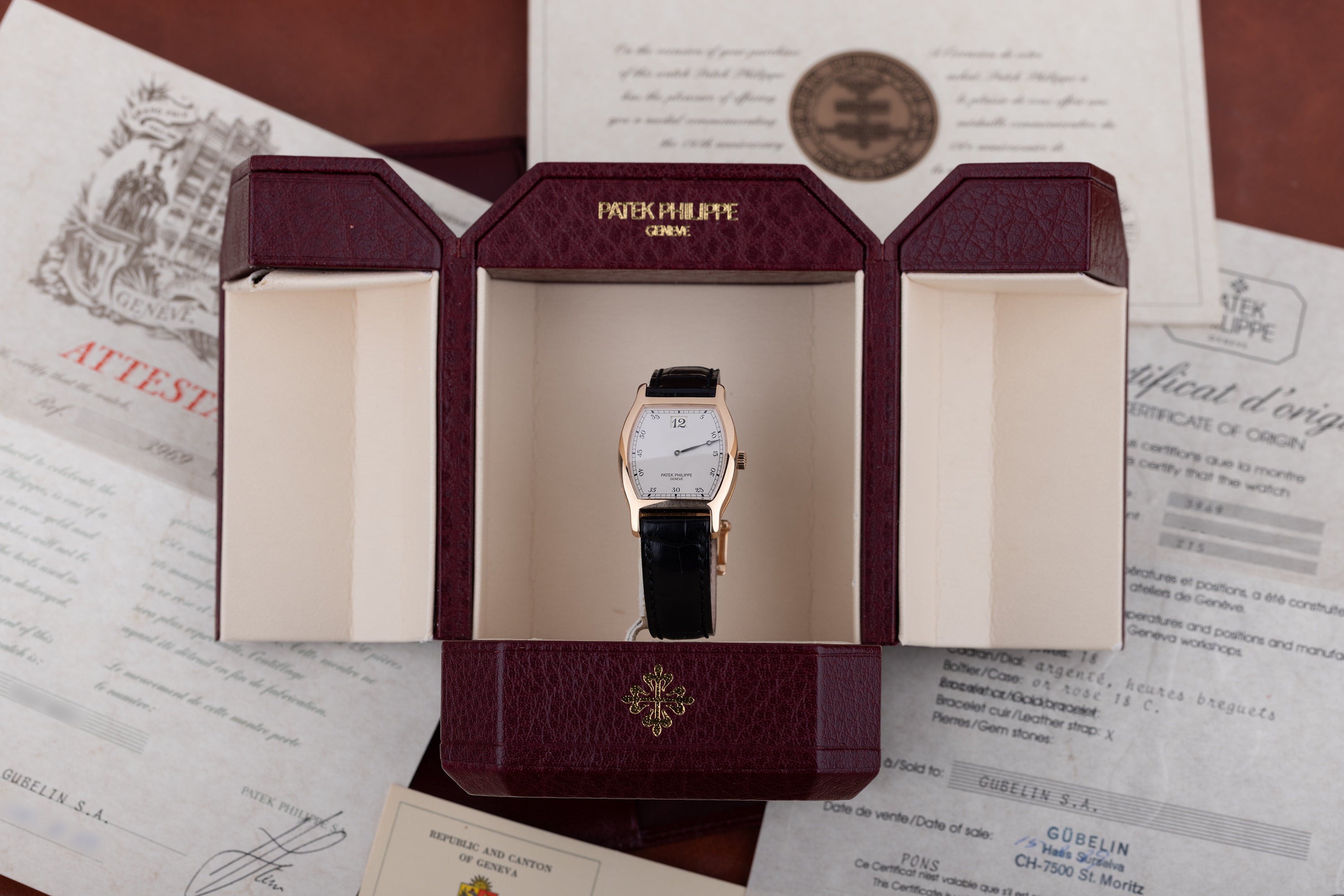 Patek Philippe Jump Hour | Limited Edition 150th Anniversary | REF. 3969R | 18k Rose Gold | Box & Papers | 1989 | Tonneau-Shaped Case
