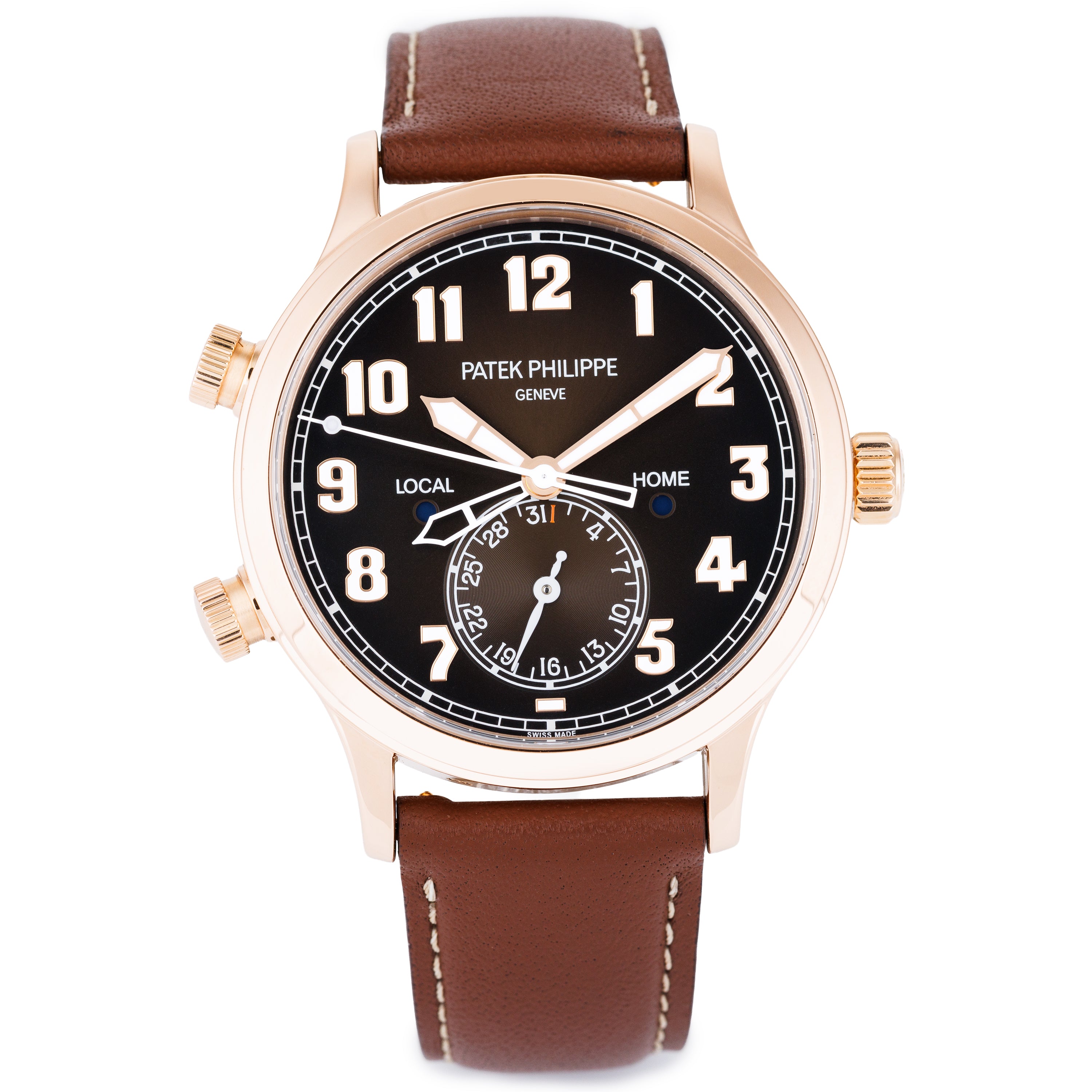 Patek Philippe Calatrava Pilot Travel Time | REF. 5524R-001 | 18k Rose Gold | 42mm | Box & Papers | 2021