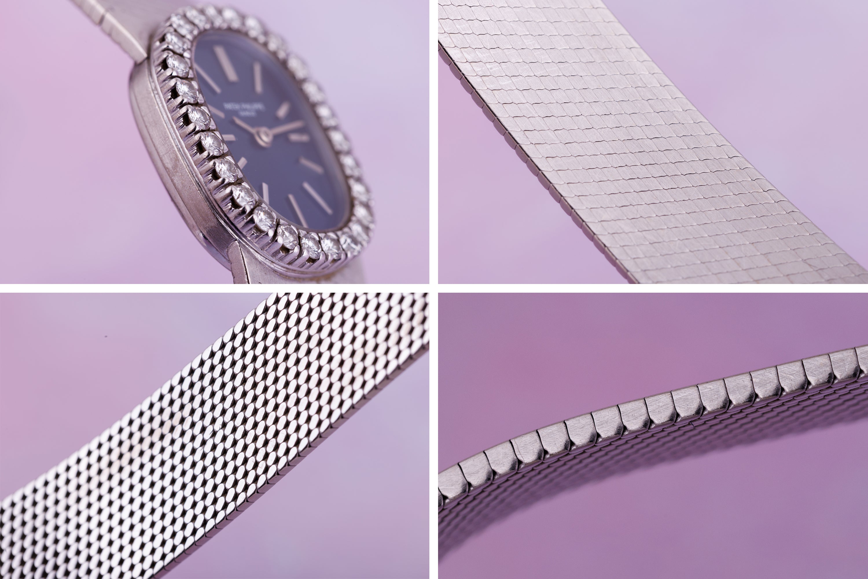 Patek Philippe Lady Ellipse | REF. 3377/1 | 18k White Gold | Diamond Bezel | Blue Dial | 17.5mm | Manual Wind | 1970s