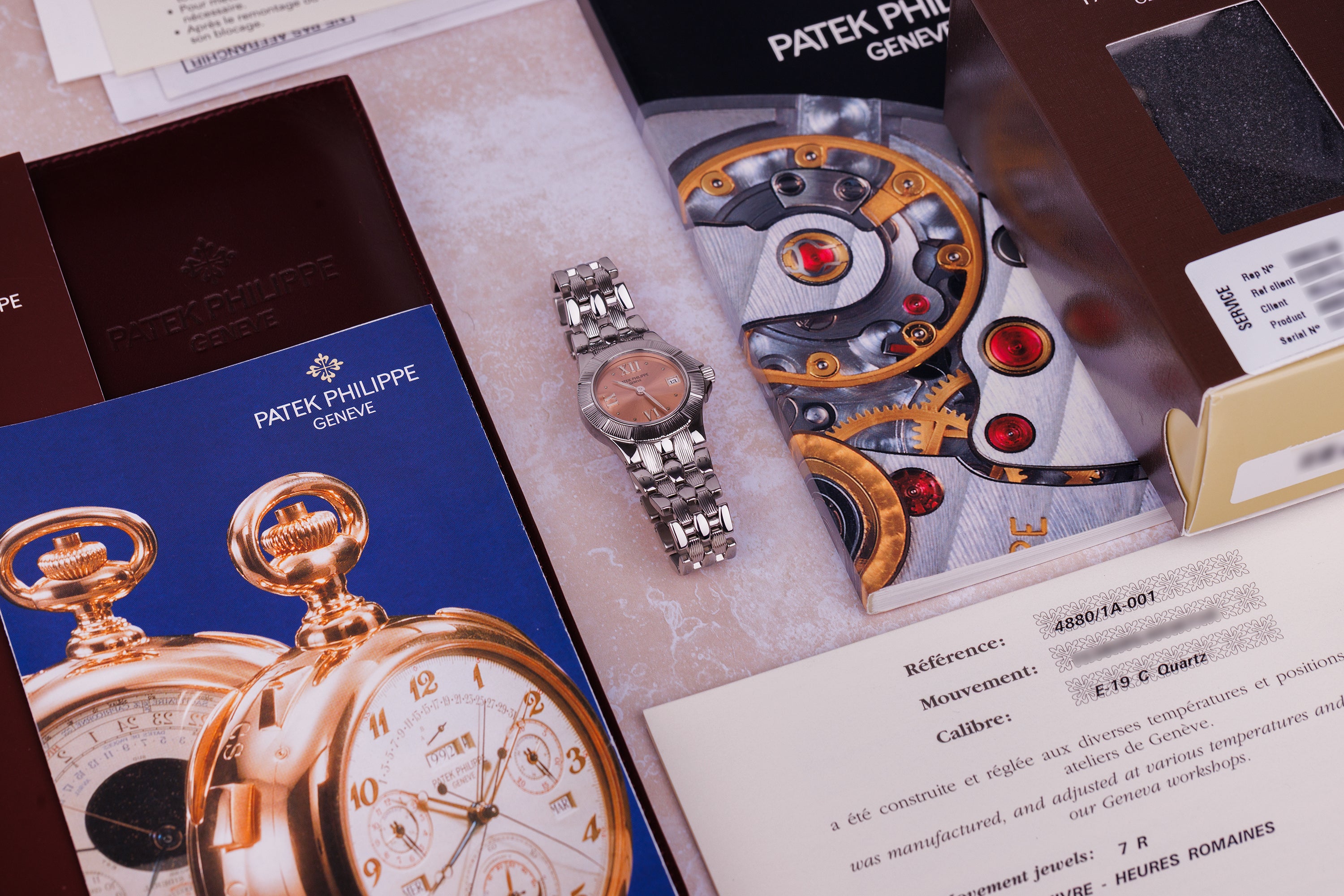 Patek Philippe Neptune Ladies | REF. 4880/1A-001 | Copper Salmon Dial | Stainless Steel | 27.5mm | Papers | 2000