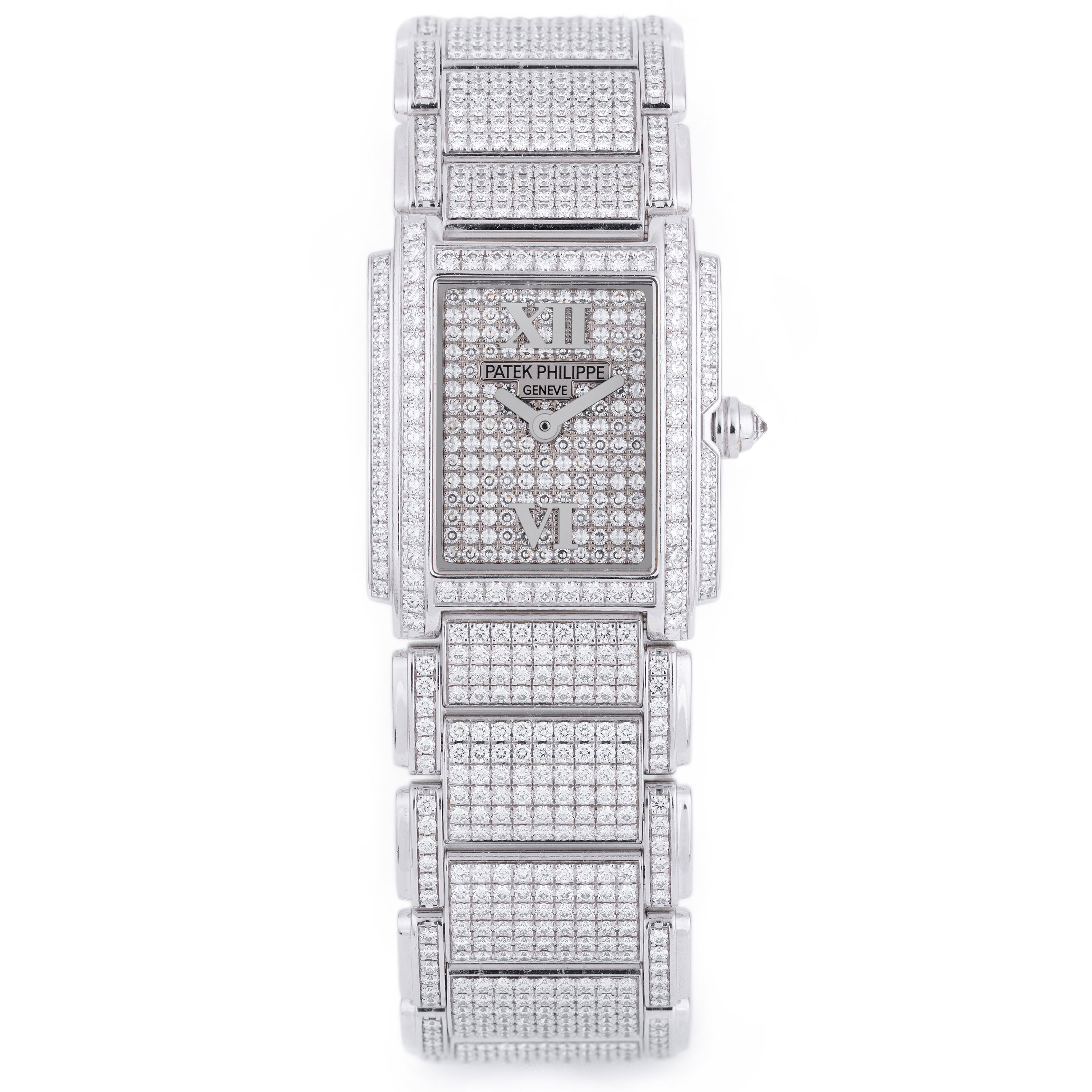 Patek Philippe Twenty-4 | REF. 4908/50G | 18k White Gold | Full Pavé Diamonds