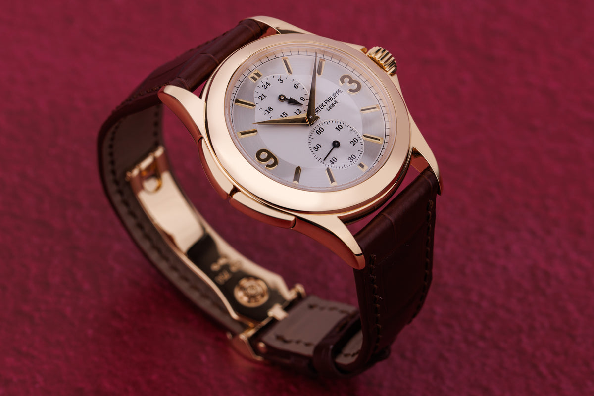 Patek Philippe Calatrava Travel Time | REF. 5134J-011 | 18k Yellow Gold | 37mm | Box & Papers, 2009 | Patek Service, 2024 - Unworn since