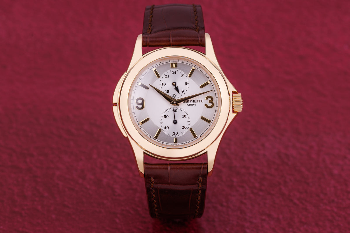 Patek Philippe Calatrava Travel Time | REF. 5134J-011 | 18k Yellow Gold | 37mm | Box & Papers, 2009 | Patek Service, 2024 - Unworn since